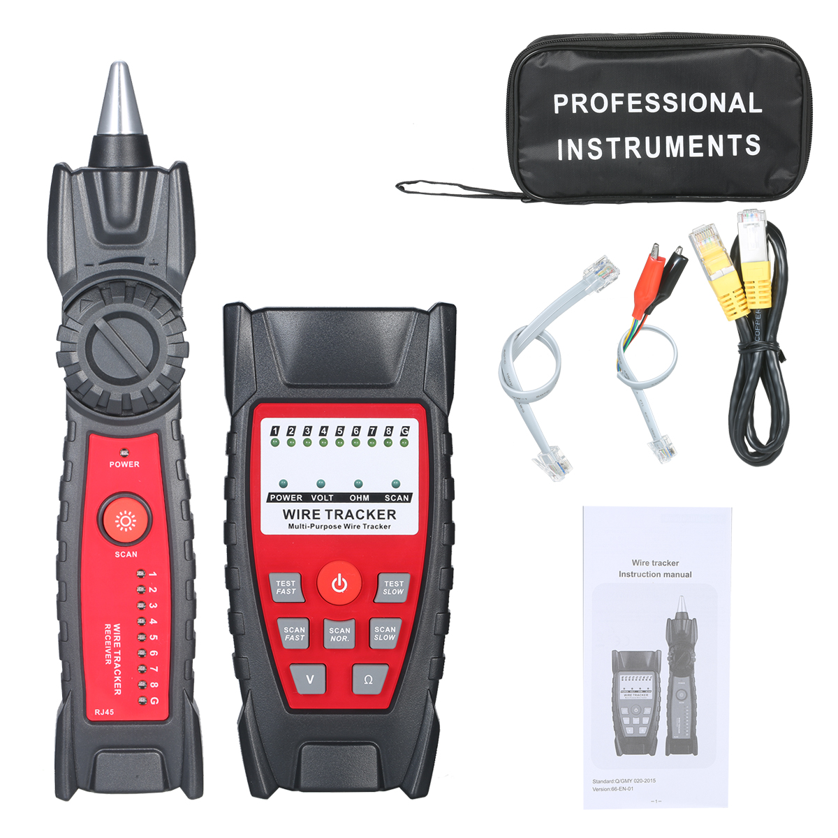 Multifunktionales, Tragbares Kabelsuchgerät, Wire Tracker Rj11 Rj45, Telefon- Und Netzwerkkabeltester, Mit Kopfhöreranschluss Und Led-anzeige Für Die Netzwerkwartung
