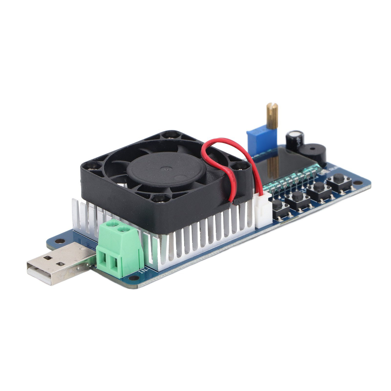 Usb-batterietester Mit Lcd-display, Mehrfachen Schutzfunktionen Und Integriertem Lüfter Für Ladegeräte Und Externe Akkus (dc 5 V, 4 A). Kompatibel Mit Ladegeräten Und Externen Akkus.