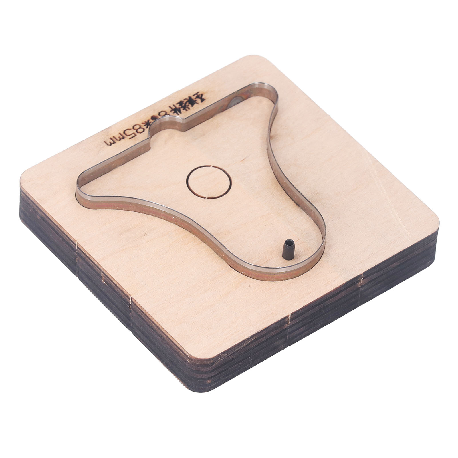 Stanzform Für Leder, Glockenanhänger Mit Lochmuster, Aus Einer Holz-leder-legierung, Für Bastel- Und Diy-projekte. Stanzform Für Leder Und Holz, Ideal Zum Basteln.