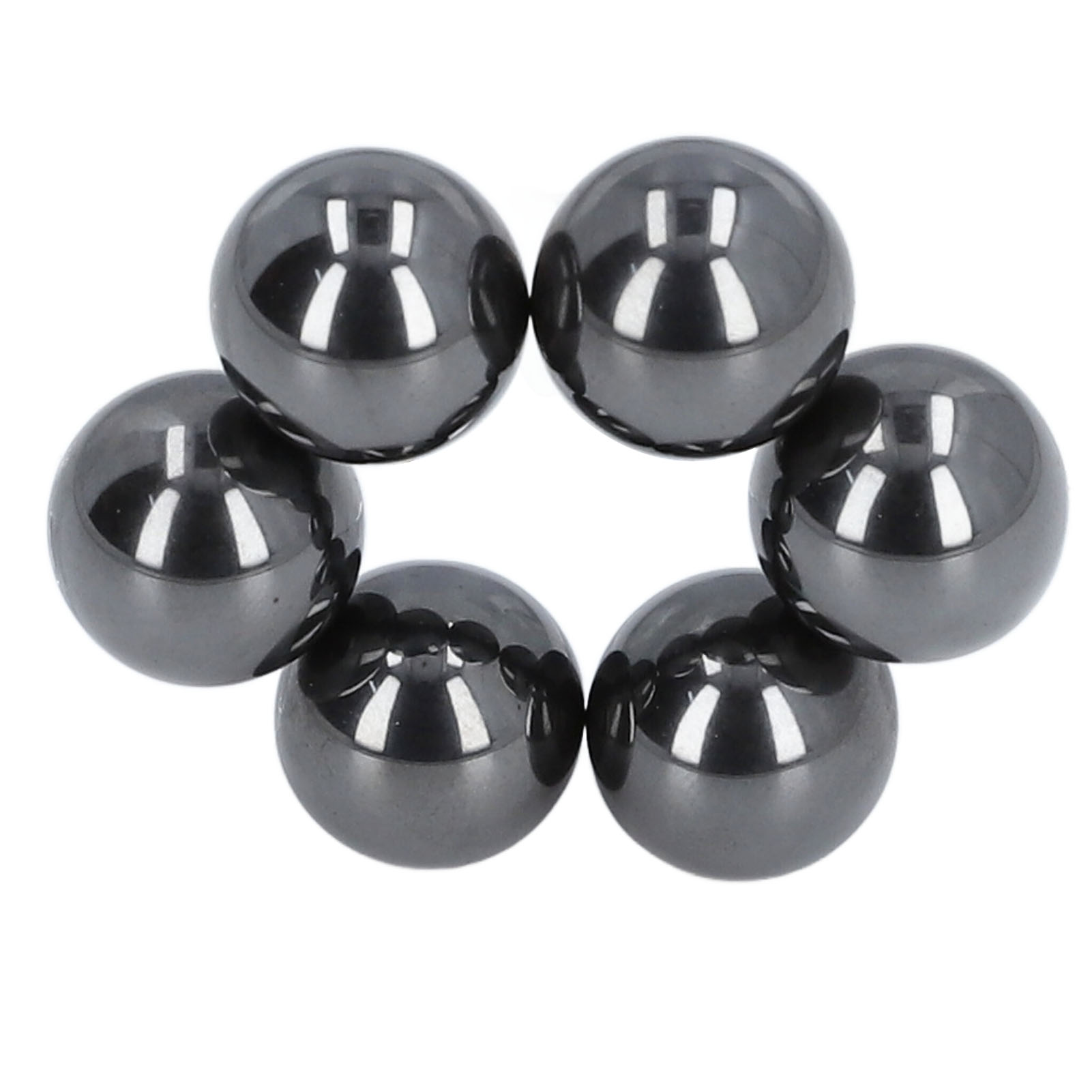 Set Mit 36 Polierten Schwarzen Ferrit-antistress-magnetkugeln, 15 Mm Magnetkugeln, Mit Stoffbeutel.