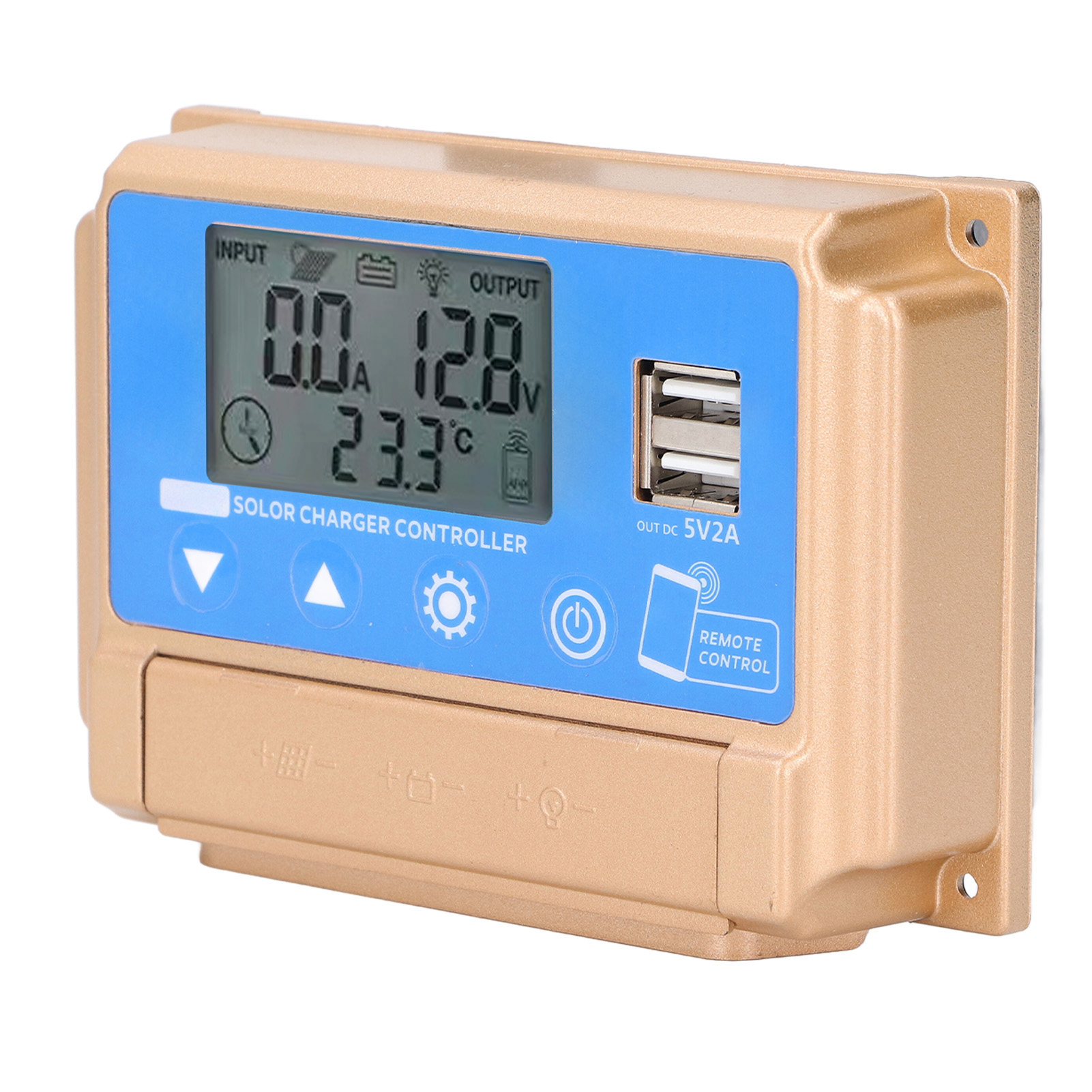 12v/24v Mppt-solarladeregler Mit Zwei 5v 2a Usb-ausgängen, Lcd-bildschirm Und Bluetooth, 50a