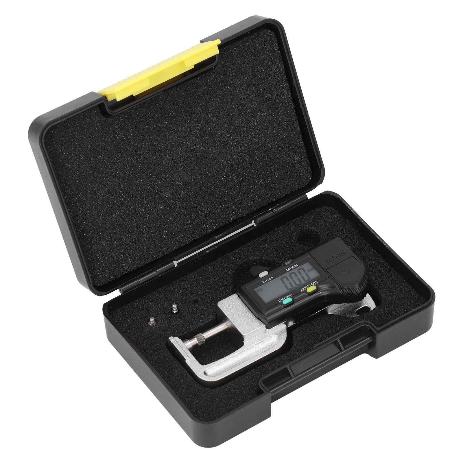 Digitales Dickenmessgerät Mit Abnehmbarer Horizontaler Messspitze Für Schmuck, Papier Und Leder (0–12,7 Mm, 0,01 Mm).