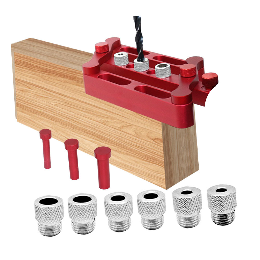 Selbstzentrierende Dübelbohrlehre Aus Rutschfester Aluminiumlegierung Für Die Holzbearbeitung. Bohrhilfe Für Dübellöcher.