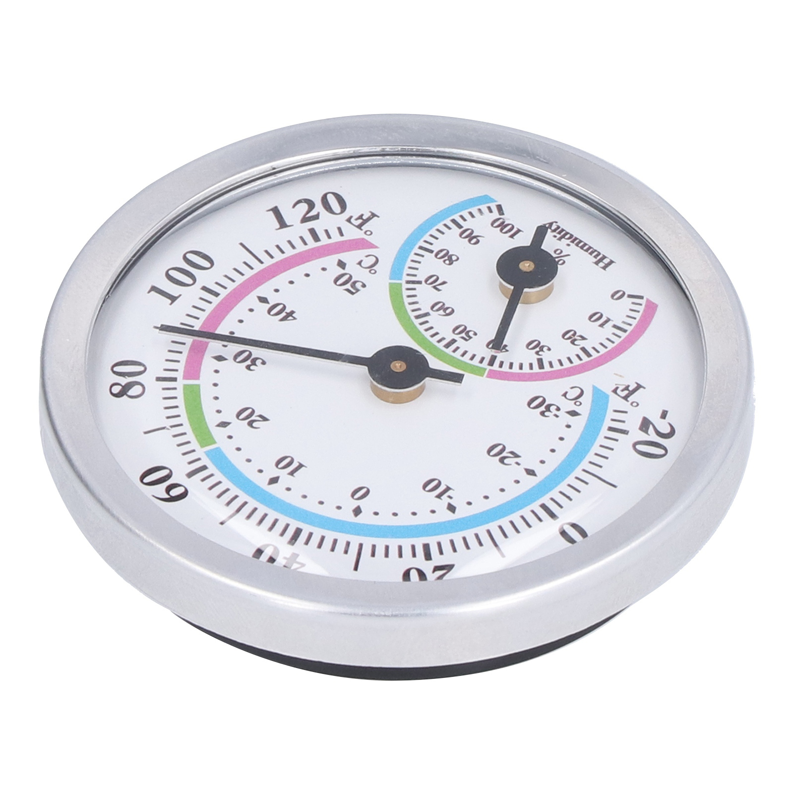 Mini-thermometer Für Den Innenbereich, Robust, Mit Nadel, Batterielos, Für Den Heimgebrauch. Zeigt Temperatur Und Luftfeuchtigkeit An.