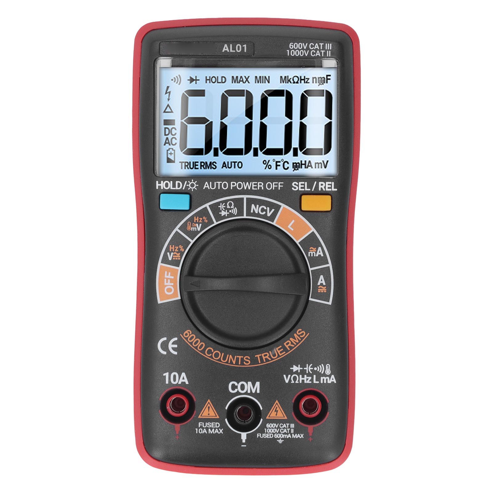 Hochpräzises Ncv-digitalmultimeter Mit Lcd-bildschirm, Tragbares Spannungs- Und Temperaturmessgerät