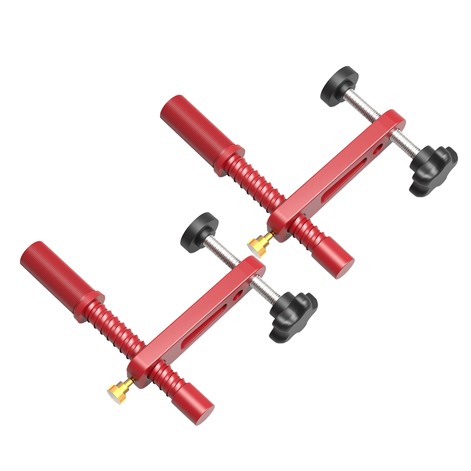 Set Mit 2 Verstellbaren, Roten 19-mm-werkbankklemmen, Mft, Für Die Holzbearbeitung