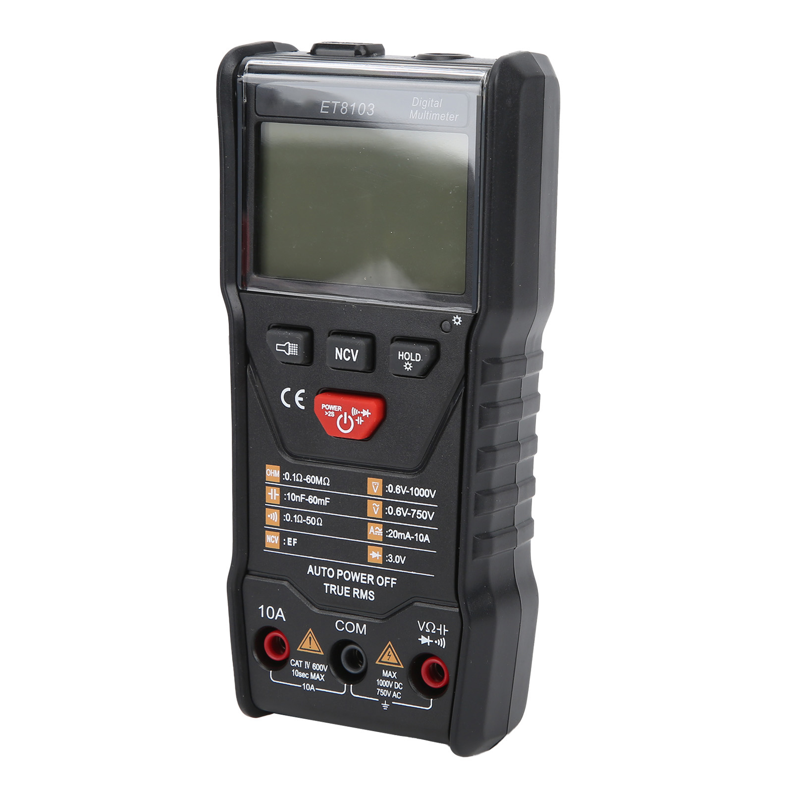 Et8103 Smart-multimeter, Hintergrundbeleuchtetes Lcd-display, Tragbarer Digitaler Spannungsprüfer Für Den Außeneinsatz