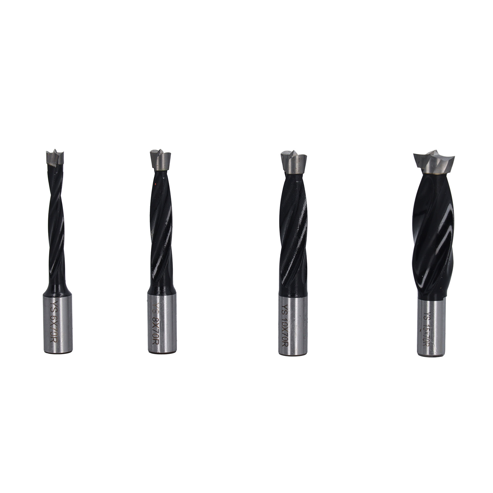Set Mit 4 Hss-fräsern Für Die Holzbearbeitung, Geeignet Für Hartholz, Weichholz, Kunststoff Und Sperrholz (6, 8, 10 Und 15 Mm).