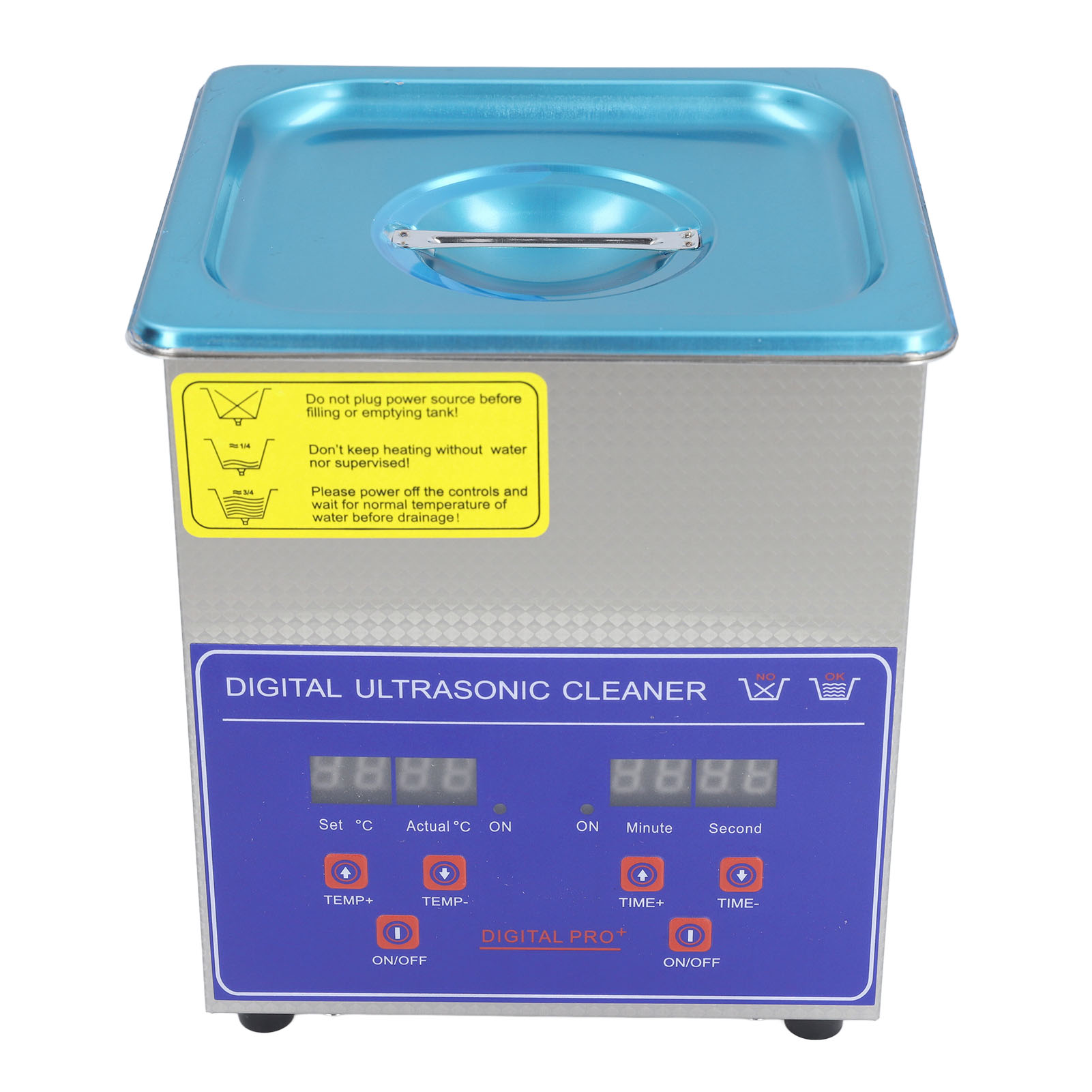 Ultraschallreiniger Aus Edelstahl (2 L), Einstellbare Temperatur, Für Schmuck, Theken Und Leiterplatten, Eu-stecker, 200–240 V Wechselstrom, 50 Hz