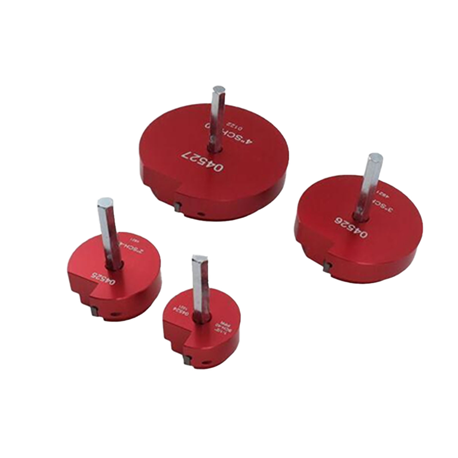 Set Aus 4 Multifunktionalen Rohrreibahlen Aus Aluminiumlegierung Und Legiertem Stahl Für Rohre Mit 1,5, 2, 3 Und 4 Zoll Durchmesser.