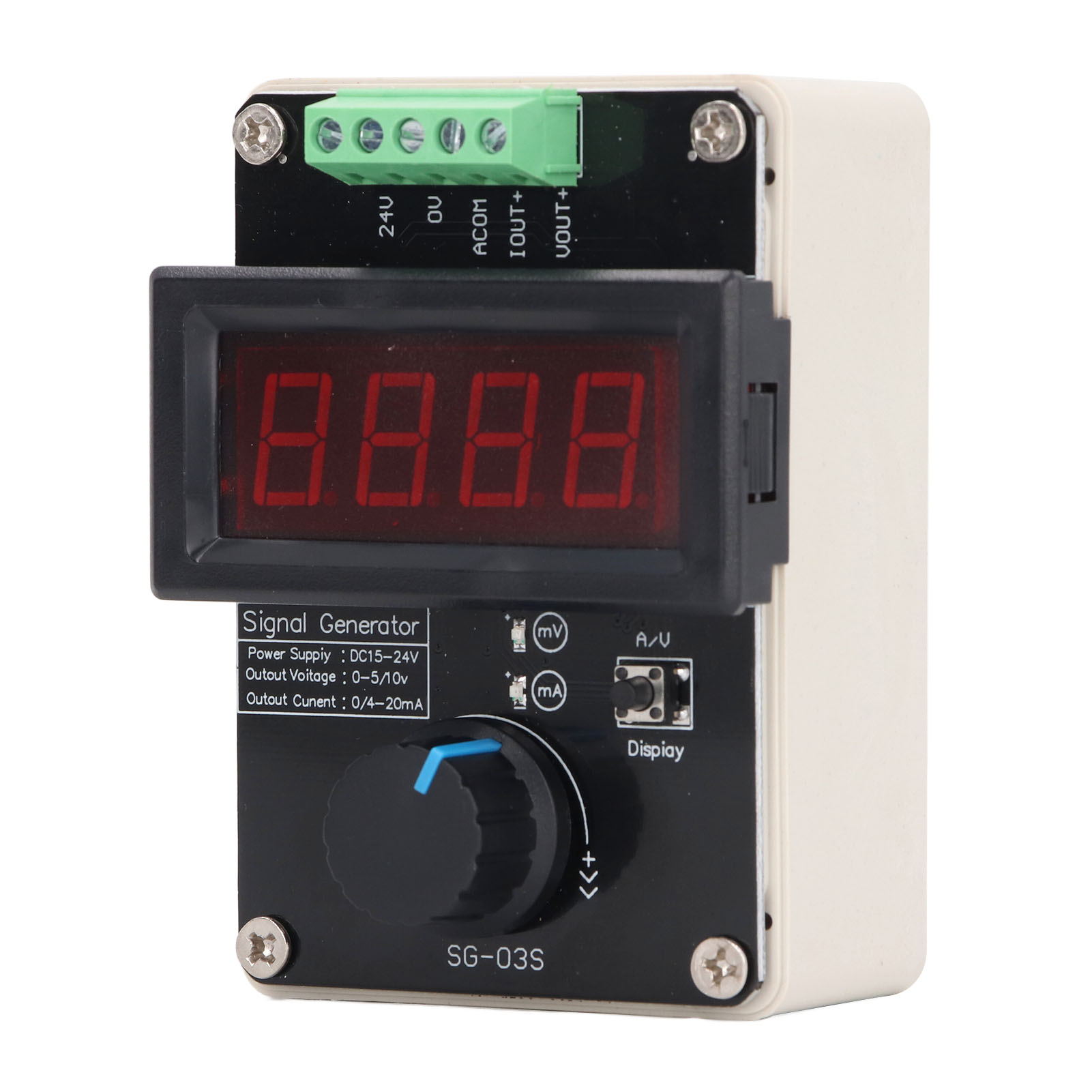 Einstellbarer Signalgenerator Auf Leiterplatte Mit Digitalanzeige (strom/spannung), 15 Bis 24 V Dc.
