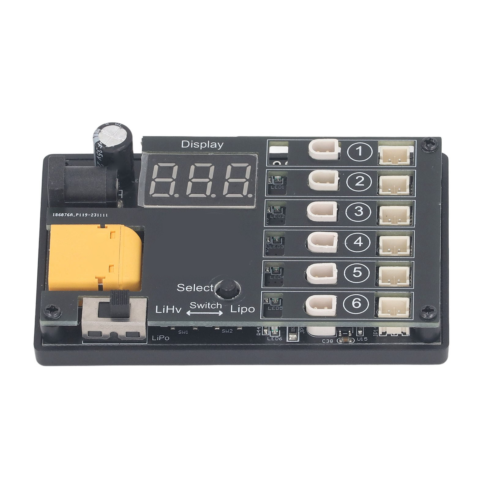 1s Lipo Lihv 6-port 6-kanal-ladegerät Für Elektrowerkzeuge Mit Unterspannungsschutz, 100–240 V, Europäischer Stecker