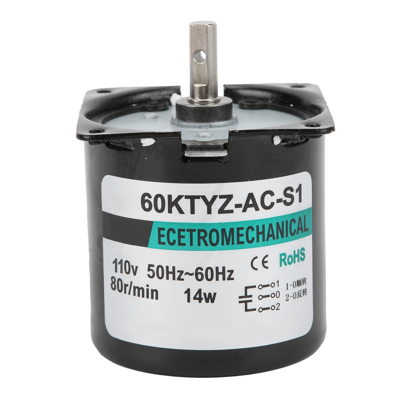 14-w-wechselstrom-synchronmotor, 2-wege, Permanentmagnet Mit Hohem Torsionsmoment, Zentrale Wellenlagerung Xd60ktyz (80 U/min, 110 V Wechselstrom)