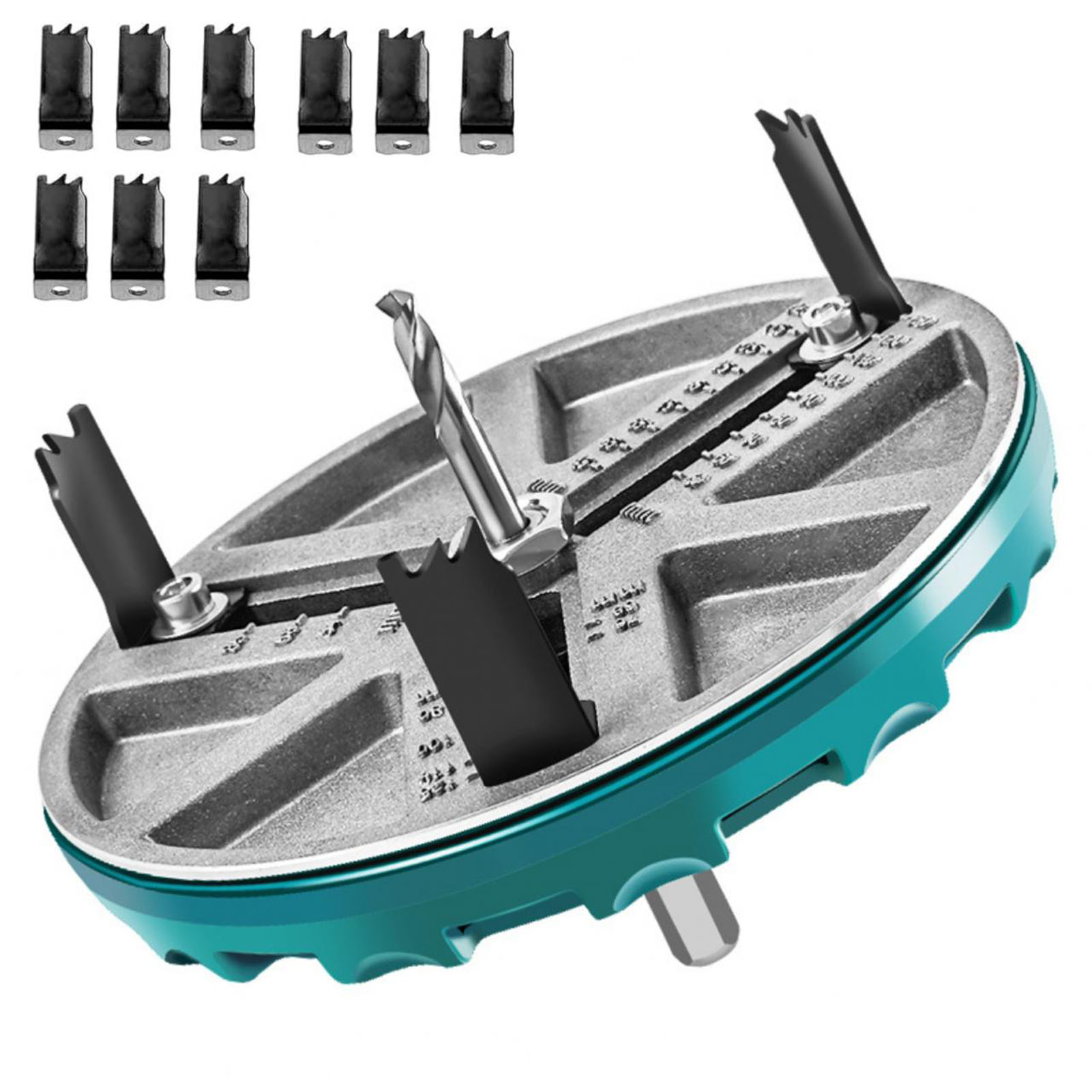 Verstellbares Lochsägen-set Mit 12 Sägeblättern, Rundlochbohrer Für Holzbearbeitung, Bohrdurchmesser 1,8–5 Zoll