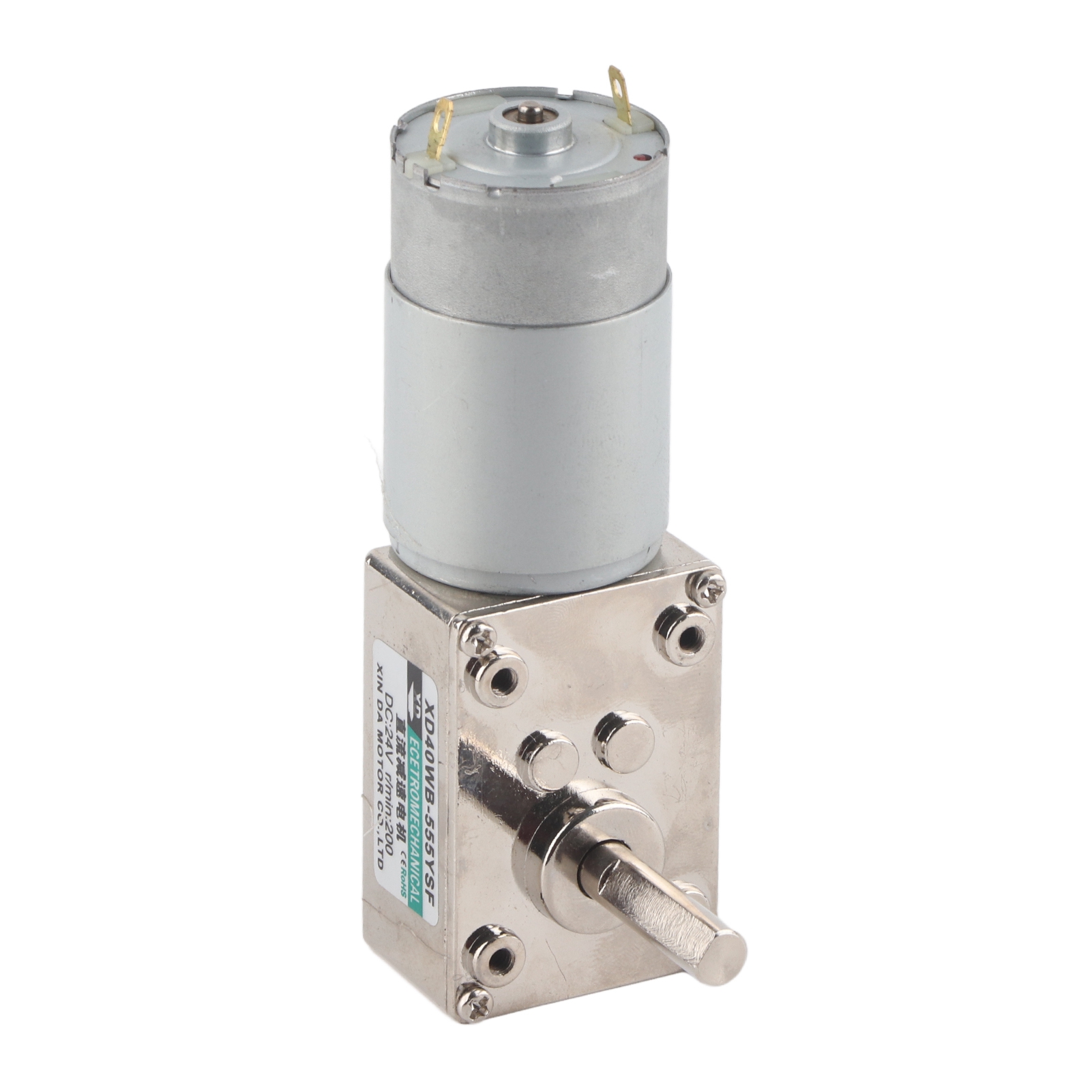 Gleichstrom-turbinen-schneckengetriebemotor, Hohes Drehmoment, Niedrige Drehzahl, Mini-2-wege-gleichstrommotor 24 V Xd40wb-555ysf 200 U/min