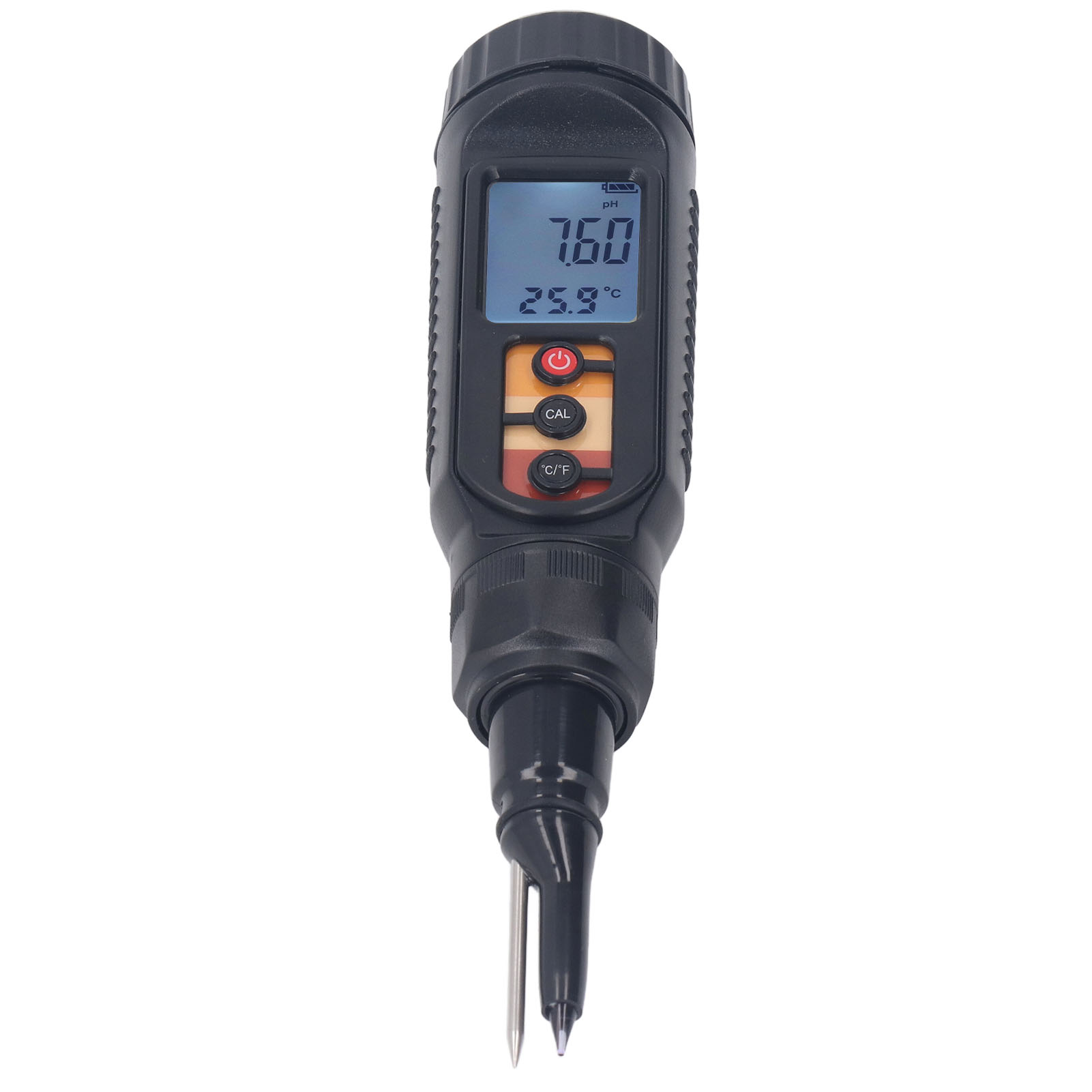Ip67 Wasserdichter Boden-ph- Und Temperaturtester, Hochpräzises Digitales Ph-meter Für Obst Und Lebensmittel, Sondentyp