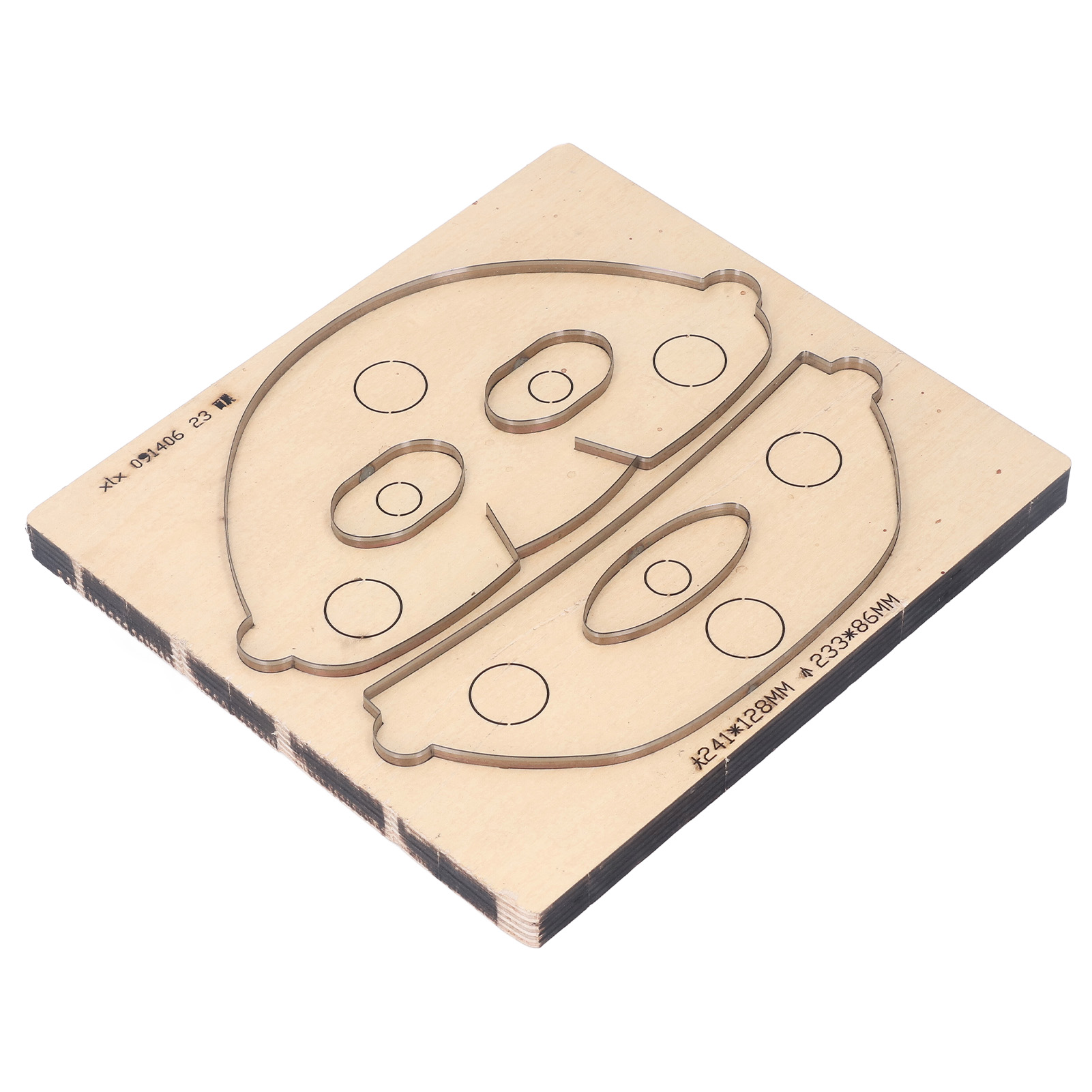 Lederstanzform, Deckelform, 26 X 24 X 2,3 Cm, Legierter Stahl, Für Bastelarbeiten.