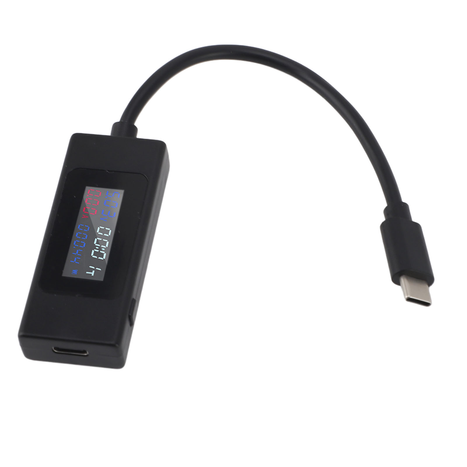 Usb-c-tester Mit Farb-lcd-bildschirm, Typ-c-spannungs- Und Stromprüfer, Bidirektionale Ein-/ausgangsprüfung, Schwarzes Usb-multimeter