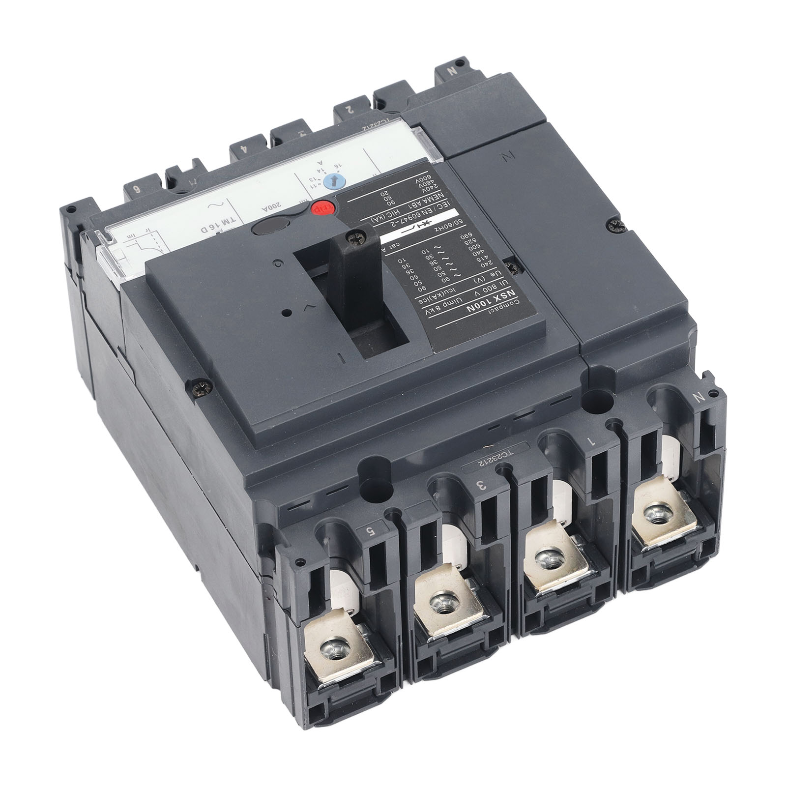 4-poliger 50-ka-leistungsschalter, Shunt-auslösung, Kompaktgehäuse, Pneumatischer Schalter 220 V/380 V
