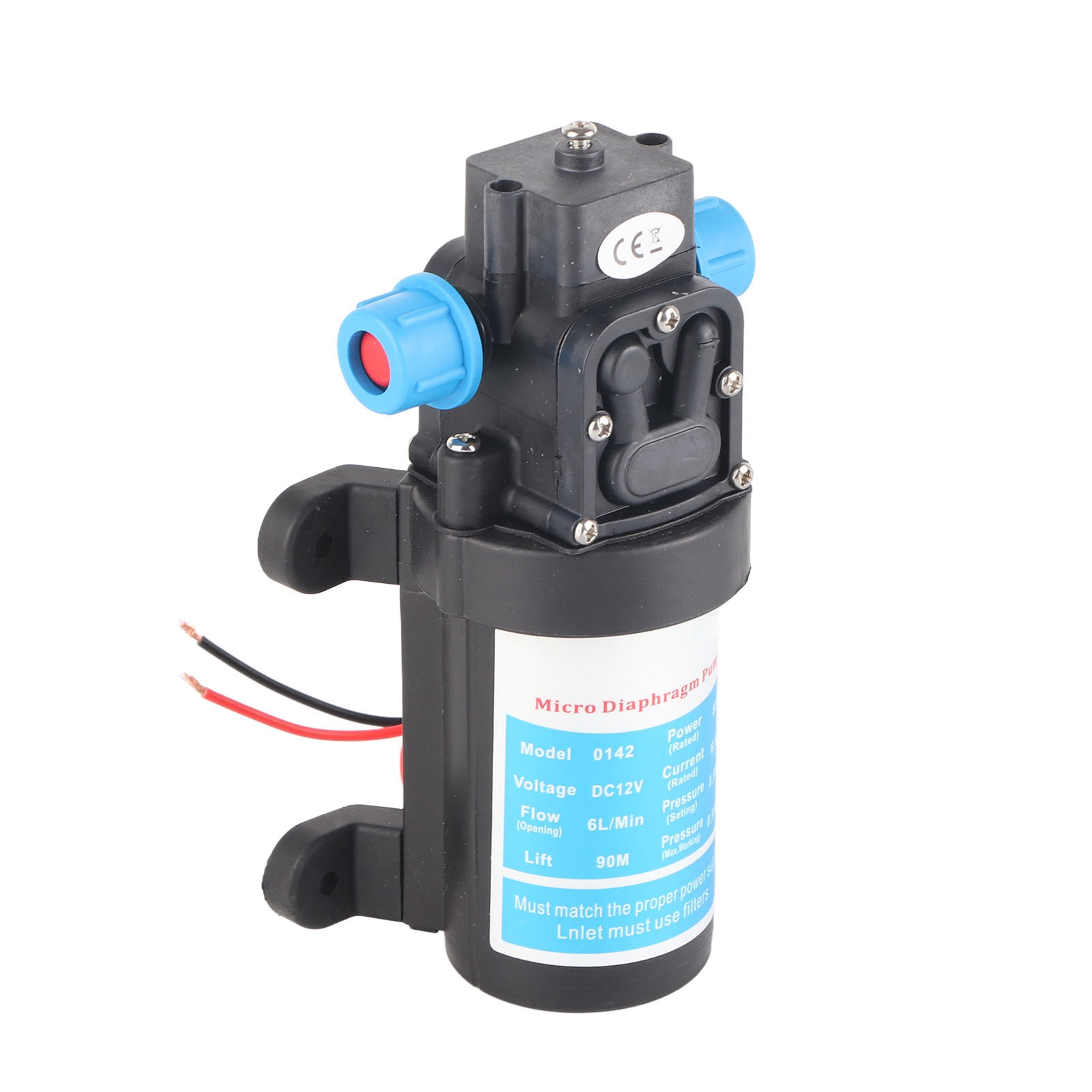 Hochdruck-gleichstrom-mikro-elektromembranpumpe Mit Selbstansaugung Für Autowäsche Und -reinigung, 6 L/min (12 V (0142hb-12-80f))
