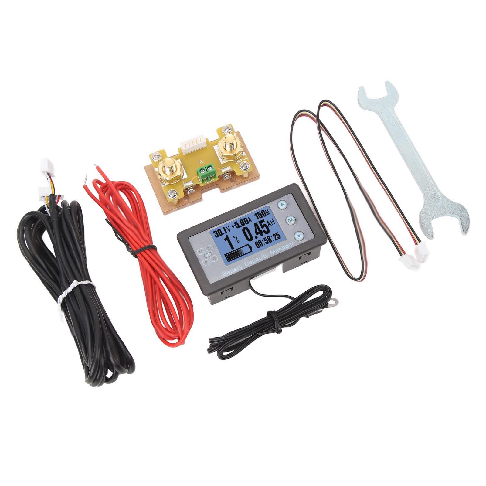 Bluetooth-batteriemonitor Mit Spannungs-, Strom- Und Kapazitätsmessung (in Coulomb) Für Elektrofahrzeuge Und Wohnmobile Va9210 120v 300a