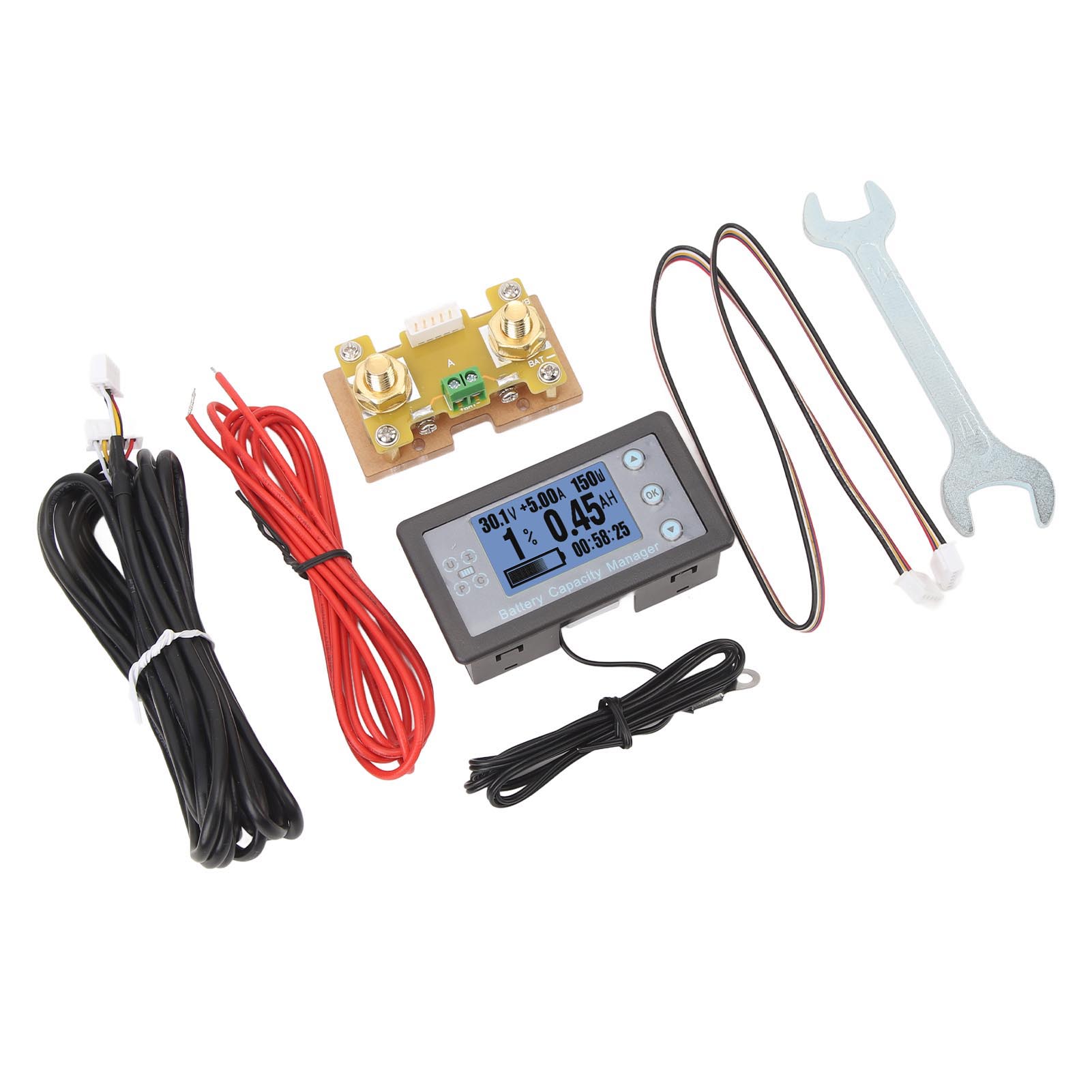Va9210 Bluetooth-batteriemonitor: Spannungs-, Strom- Und Kapazitätsmesser Batterievoltmeter Für Pkw Und Wohnmobile 3 M Langes, Abgeschirmtes Kabel 120 V, 100 A