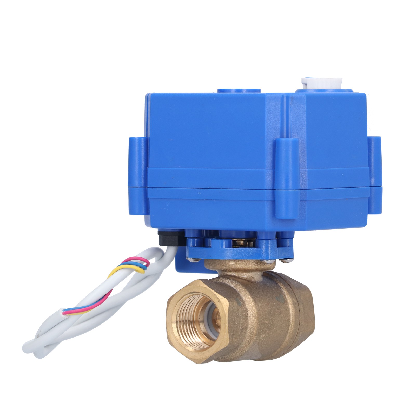 Motorisiertes Messing-kugelventil Für Gerade Rohrleitungen, Mit Druckanzeige, Bsp Dn15, 12 V Dc