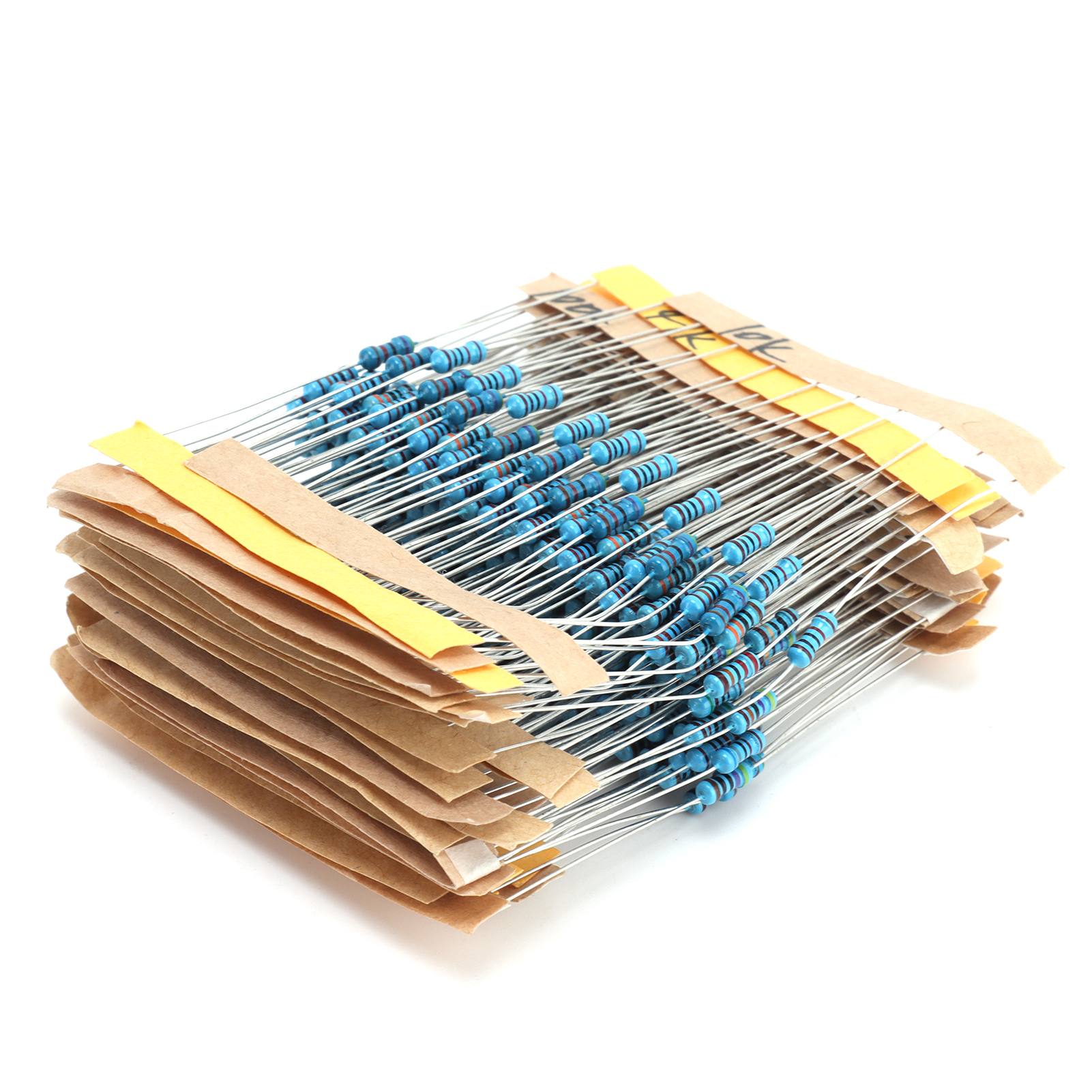 Set Mit 300 Metallfilmwiderständen (30 Verschiedene Werte: 10 Ω, 1 Mω, 1/4 W, 1 %) – Elektronische Bauteile