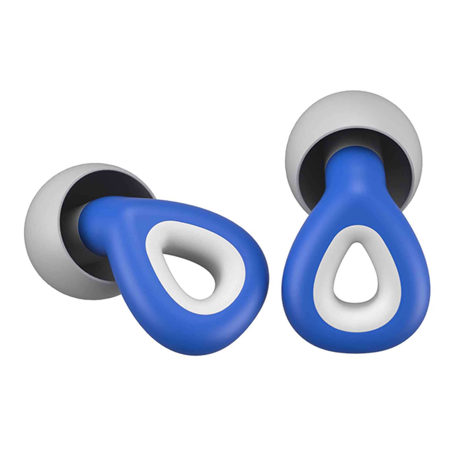 Paar Geräuschdämpfende Ohrstöpsel, Gehörschutz, Wasserdicht Und Waschbar, Aus Silikon, Zum Schlafen, Lernen Oder Arbeiten (blau).