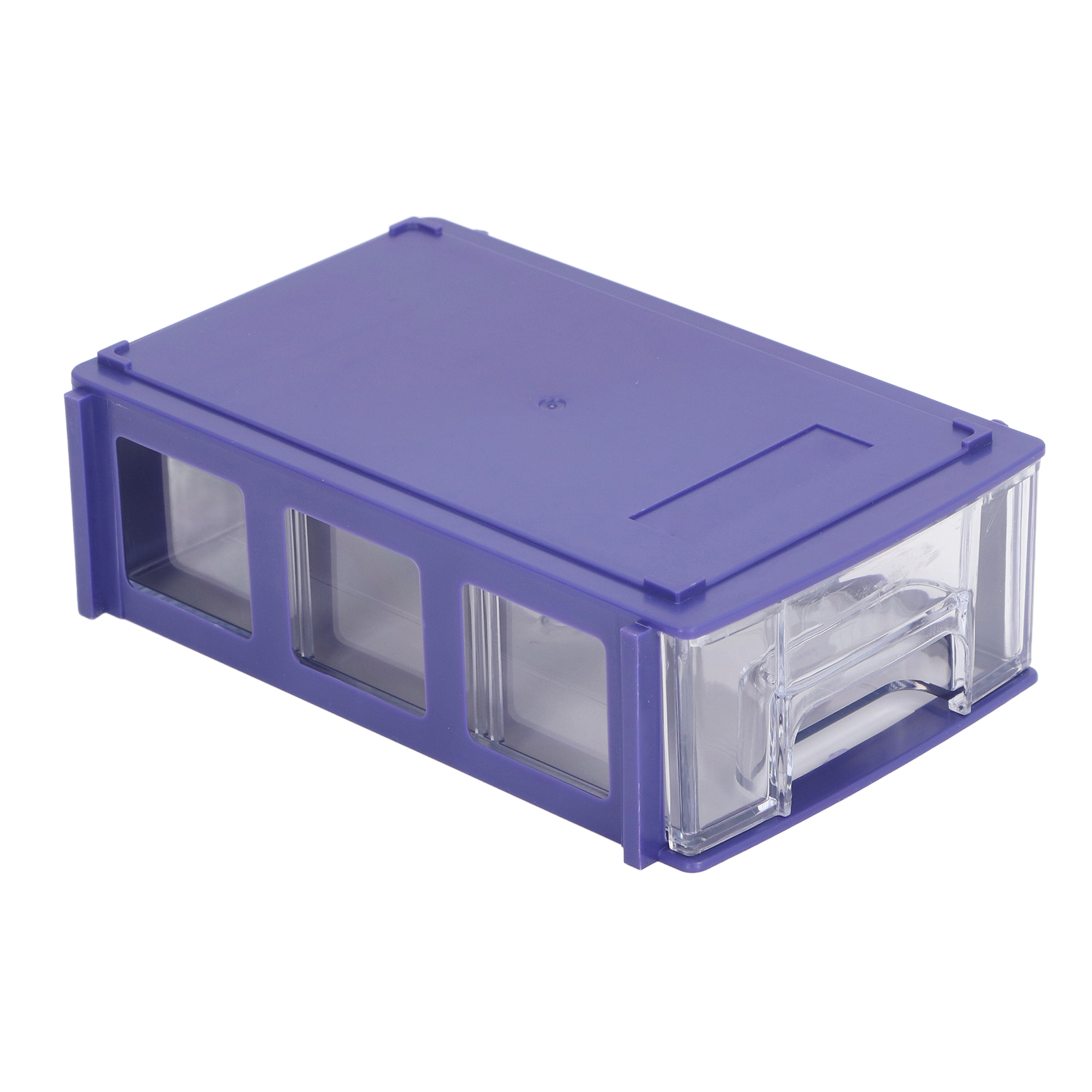 Stapelbare Mini-schublade Aus Kunststoff Für Kleinteile, Screw Craft, Blaues Gehäuse, 140 X 90 X 40 Mm