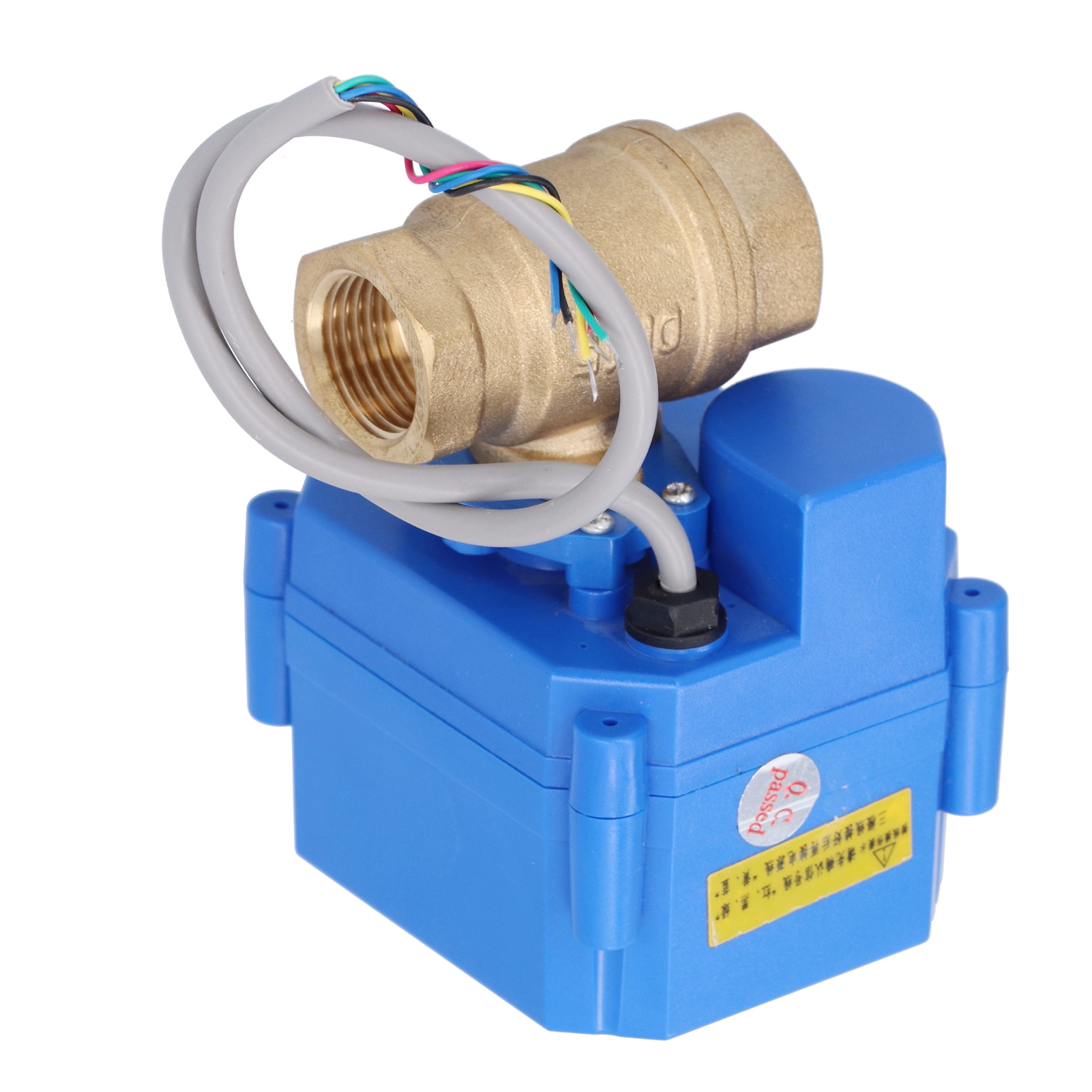 Dn15 Motorisiertes Messing-kugelventil, Gerader Hydraulikanschluss Mit Anzeige, Dc3 6v