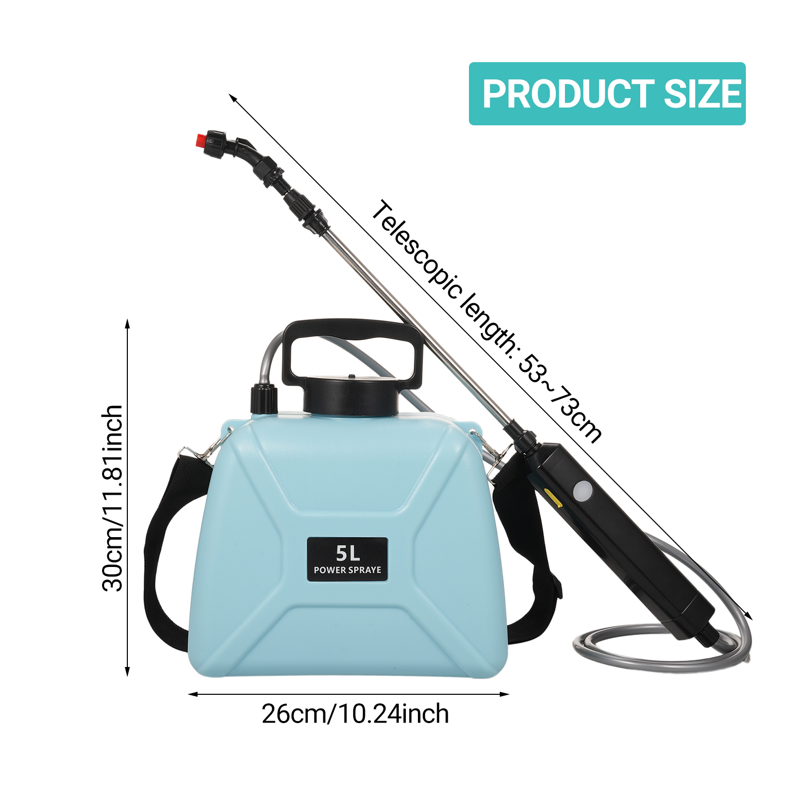 Elektrischer Gartensprenger Mit Usb-anschluss, Schultergurt, 3 Sprühdüsen, 5-liter-tank Und Schultergurt. Zerstäubender Wassersprüher.