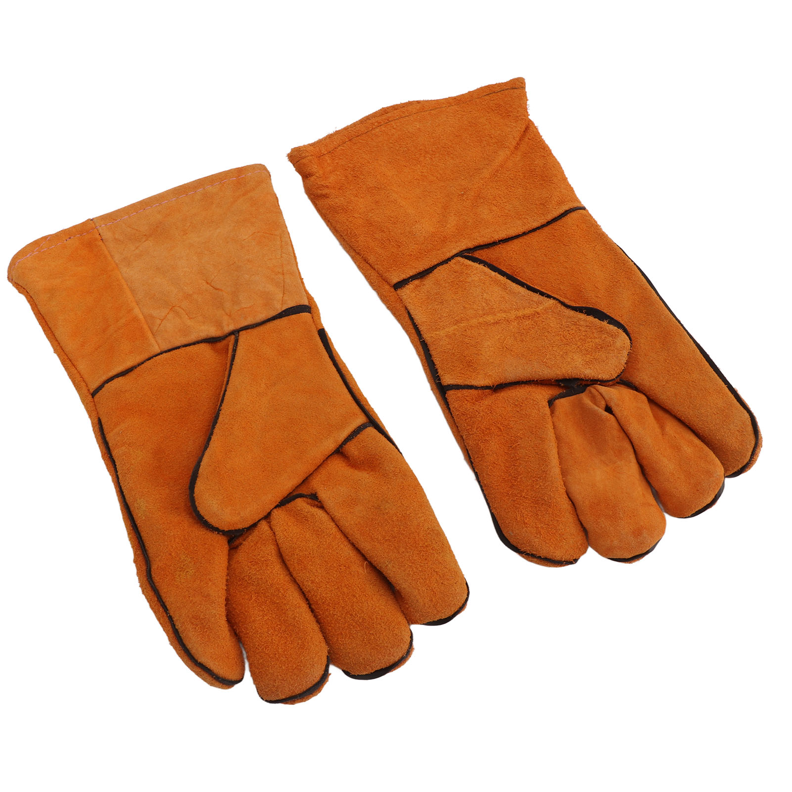 Paar Gartenhandschuhe, Flexibel, Verschleißfest Und Schützend Für Die Arbeit, Mittlere Länge, Gelb.