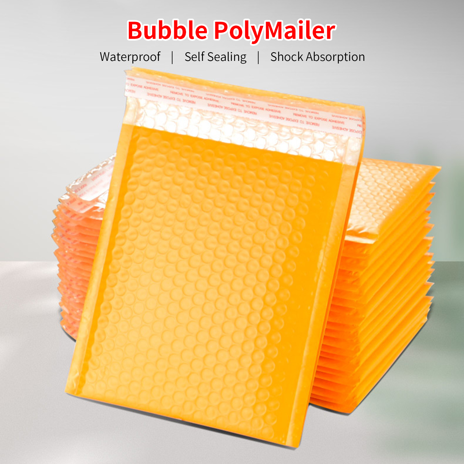 Gepolsterte Luftpolsterumschläge, Selbstklebende Polyethylen-versandtaschen, Geschenktüten, Zeitschrifteneinlagen, 50er-packung, 13 X 18 Cm / 5,1 X 7,1 Zoll