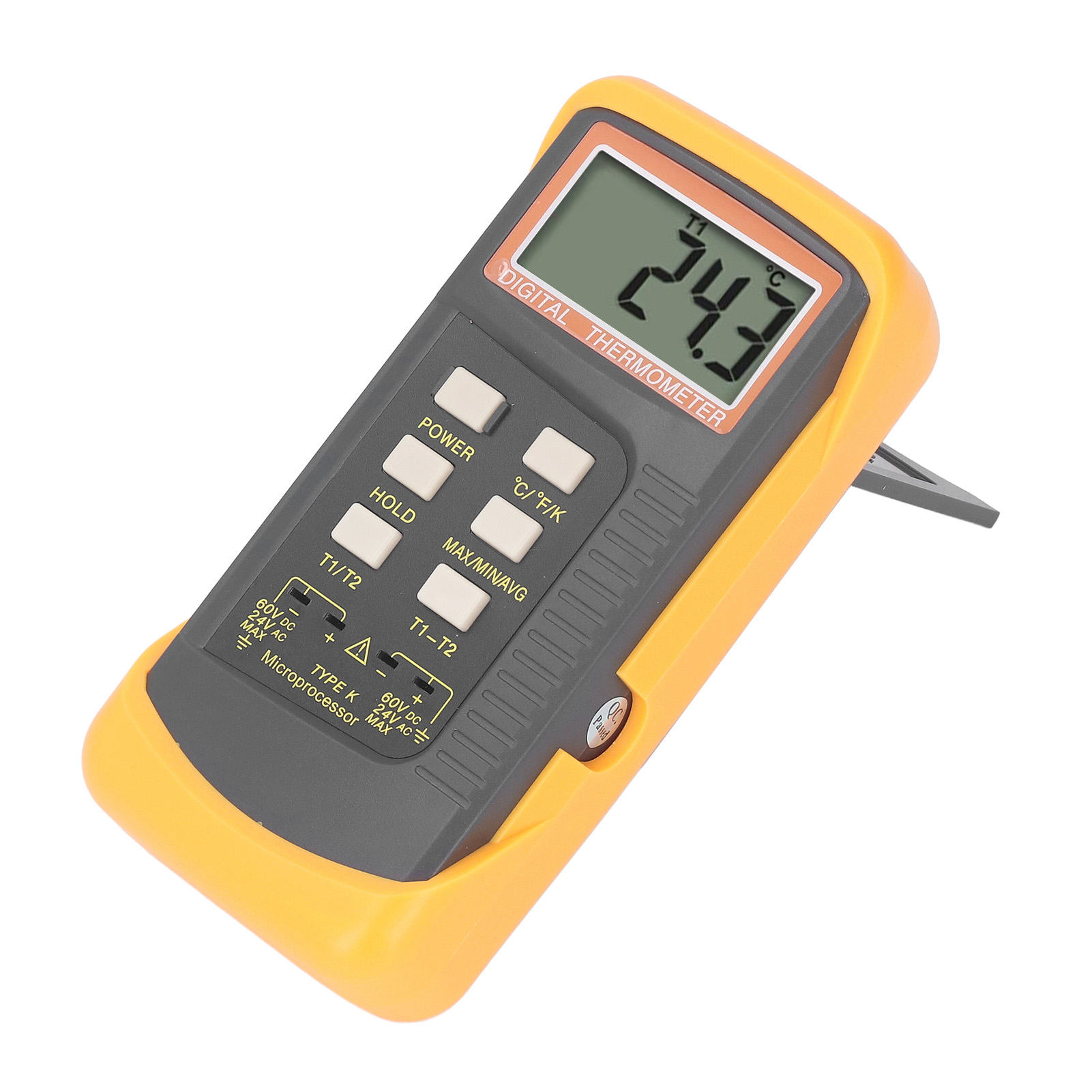 Digitales Thermometer Typ K Mit Zwei Kontaktfühlern – 50,0 – Thermoelement-eingang 1370 Grad Dc 60 V Ac 24 V