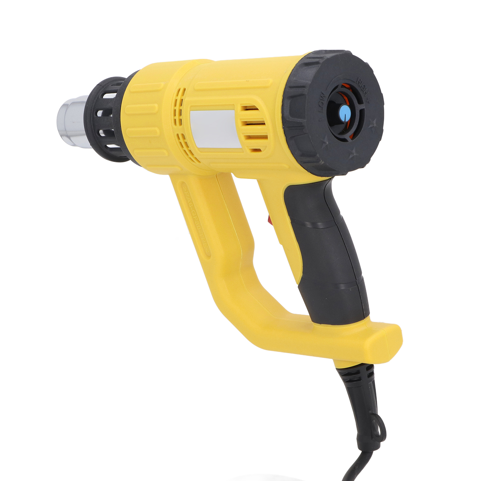 Heißluftpistolen-set (1800 W), 300/500 L/min Luftdurchsatz, Tragbarer, 50-stufig Einstellbarer Temperaturbrenner Bis 600 °c, Mit 4 Düsen, 220-v-eu-stecker