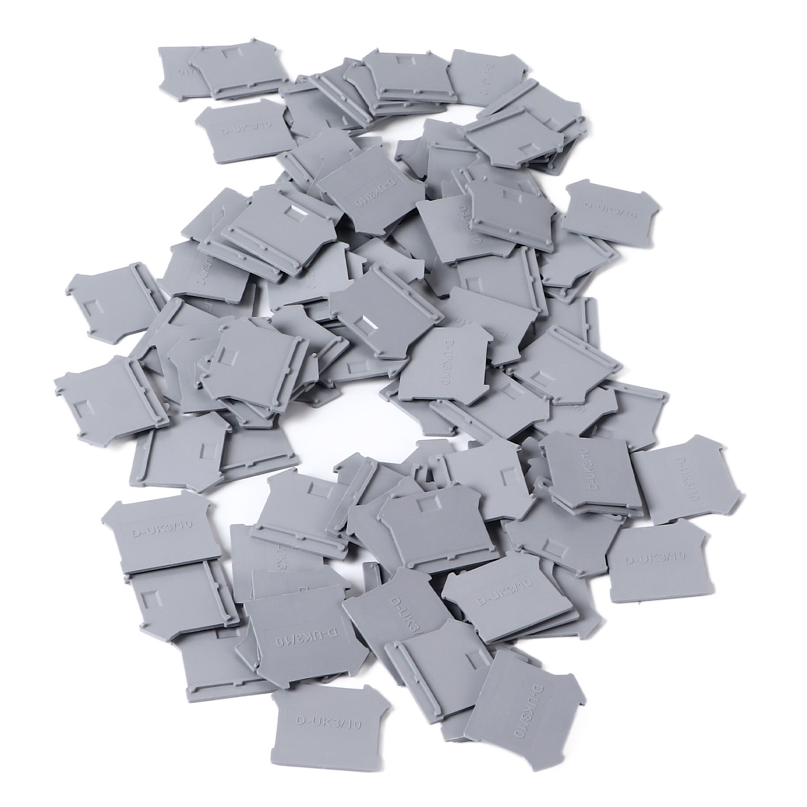 100 Trennplatten Für Pa66-klemmenblöcke, Din-schienen-endabdeckungen, Trennbleche Für Uk3n, Uk5n, Uk6n, Uk10n, Uk16n Und Uk25n