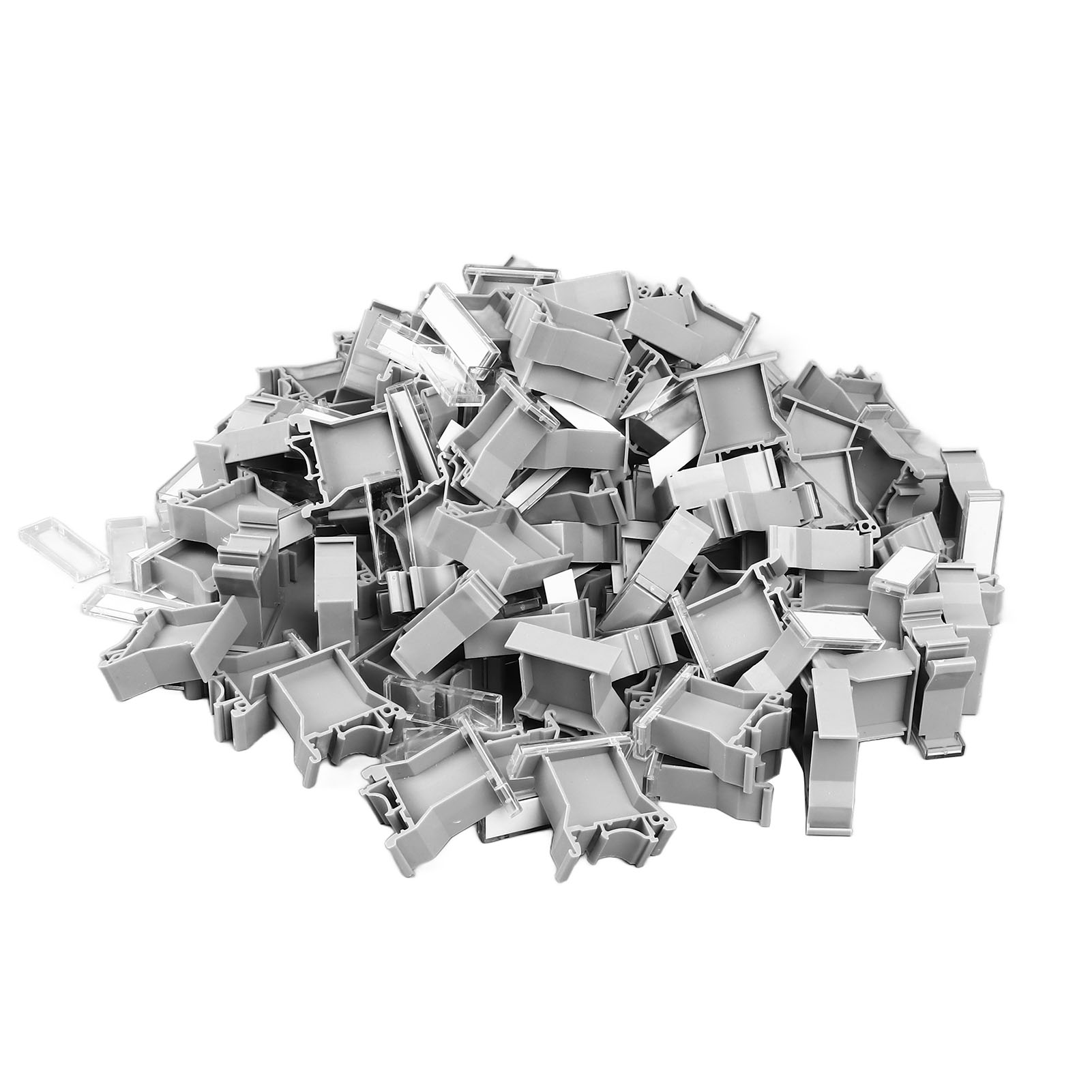 Packung Mit 100 B2 (uk) Pa66 Klemmenmarkierungsblöcken Für Din-schienen, Zur Kennzeichnung.