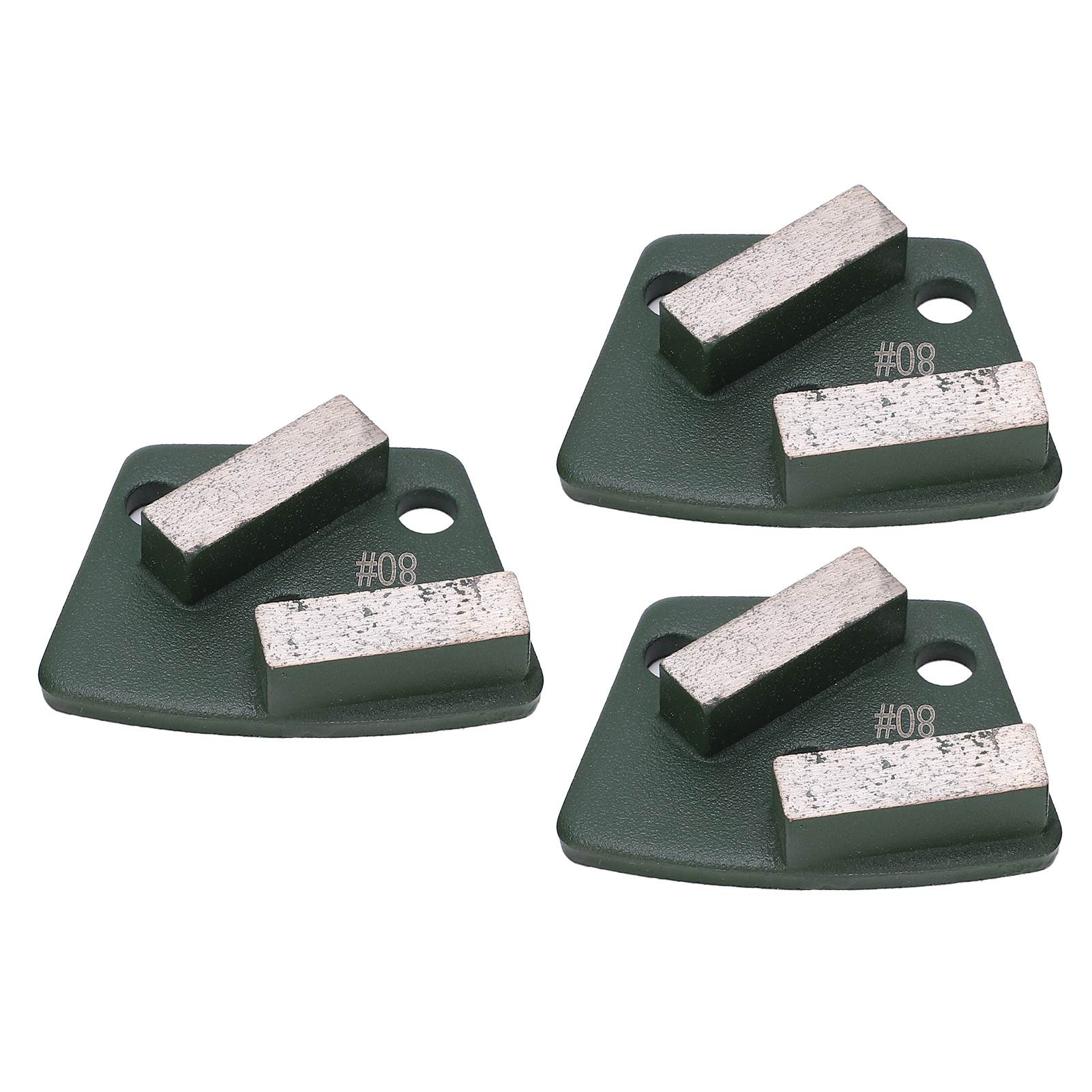Set Mit 3 Trapezförmigen Diamantschleifscheiben Für Betonböden, Schleifmittel, 2 Lange Zähne, Grün, Größe 80