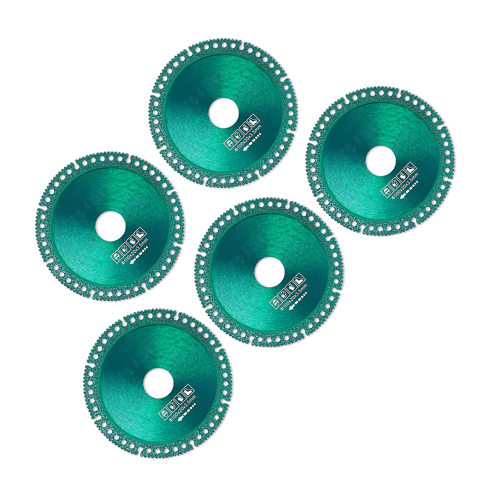 Multifunktionale Diamanttrennscheibe Mit Scharfer Und Gleichmäßiger Schneidwirkung Für Keramik- Und Pvc-rohre (5er-packung)