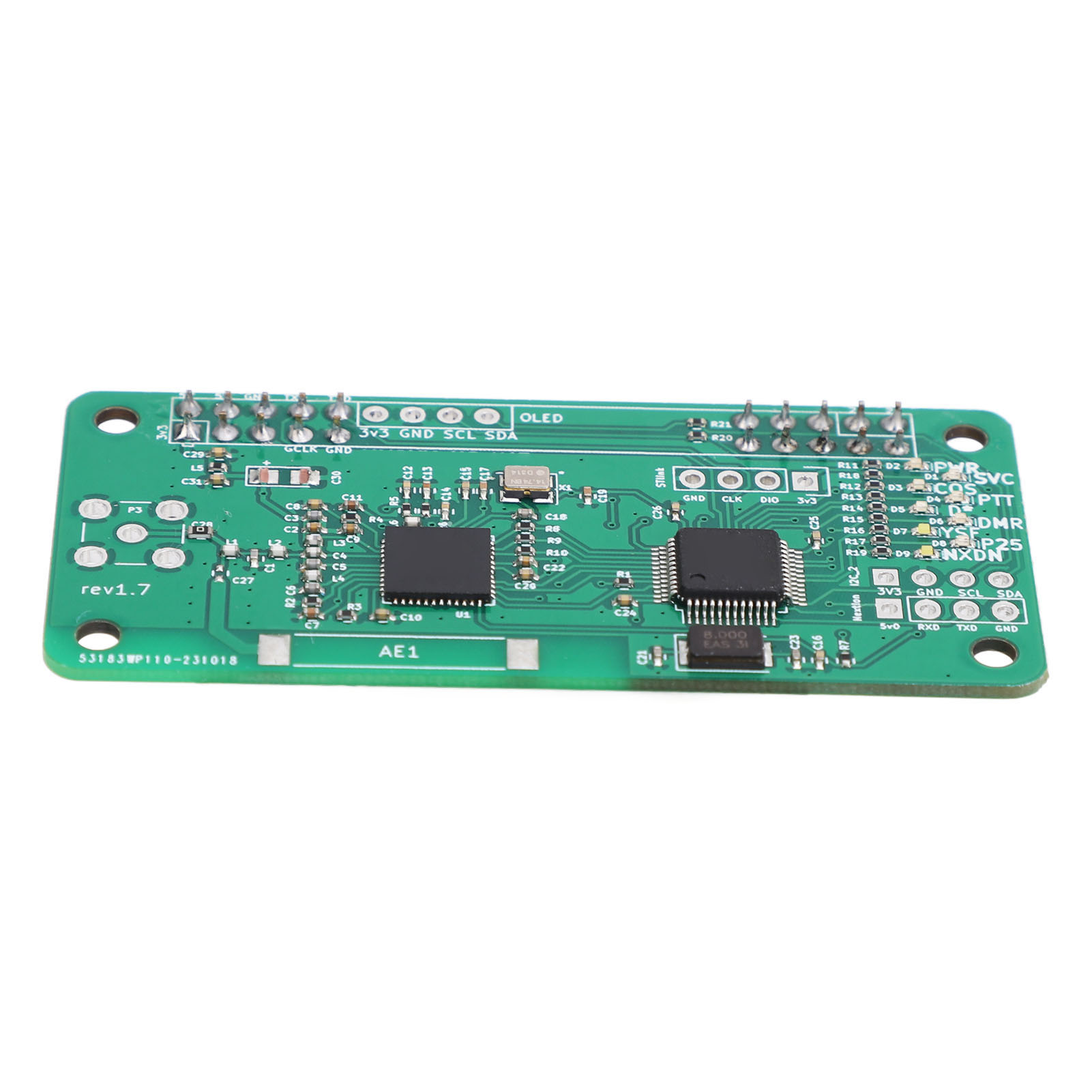 Mmdvm 32-bit 10 Mw Rf Dmr Ysf P25 Nxdn Dstar Hotspot-kartenmodul