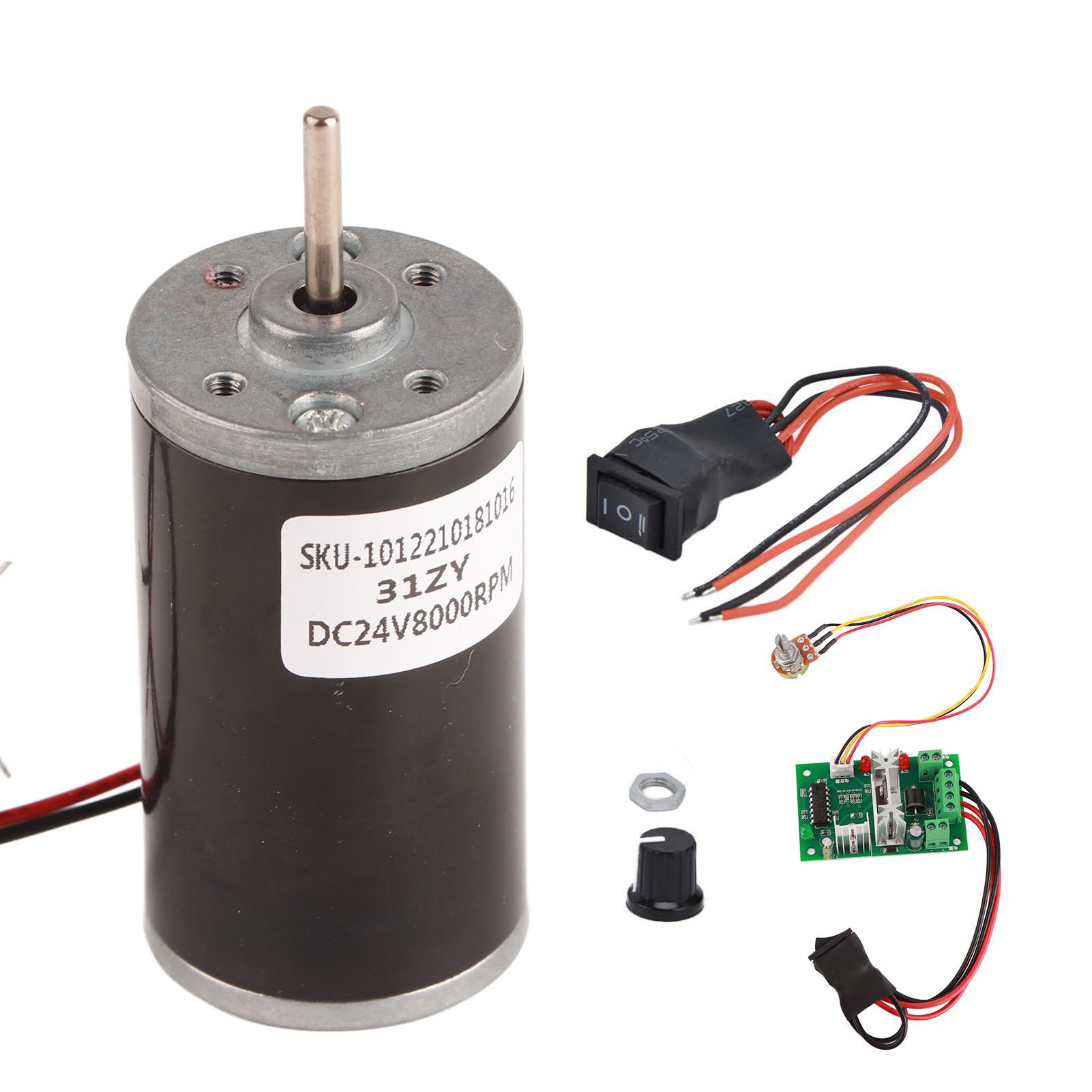 Geräuscharmer Gleichstrom-permanentmagnetmotor, Mini-hochgeschwindigkeitsmotor, Rechts-/linkslauf Für Diy-generatoren, 24 V, 8000 U/min