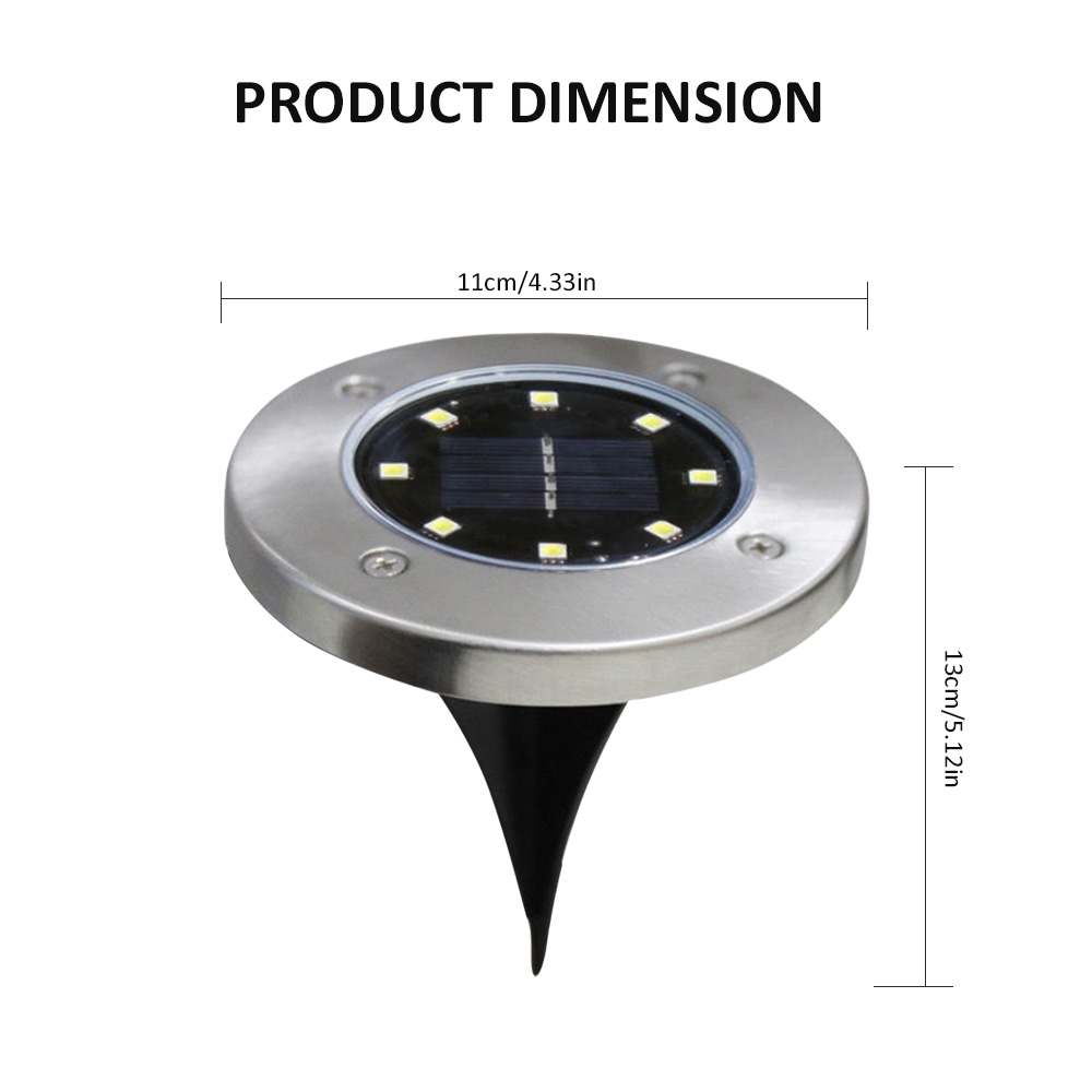 Solar-led-lampe Mit Kaltweißem Licht (1 Stück), Aus Edelstahl, Ideal Zur Beleuchtung Von Gärten, Zäunen Oder Landschaftsgestaltung.