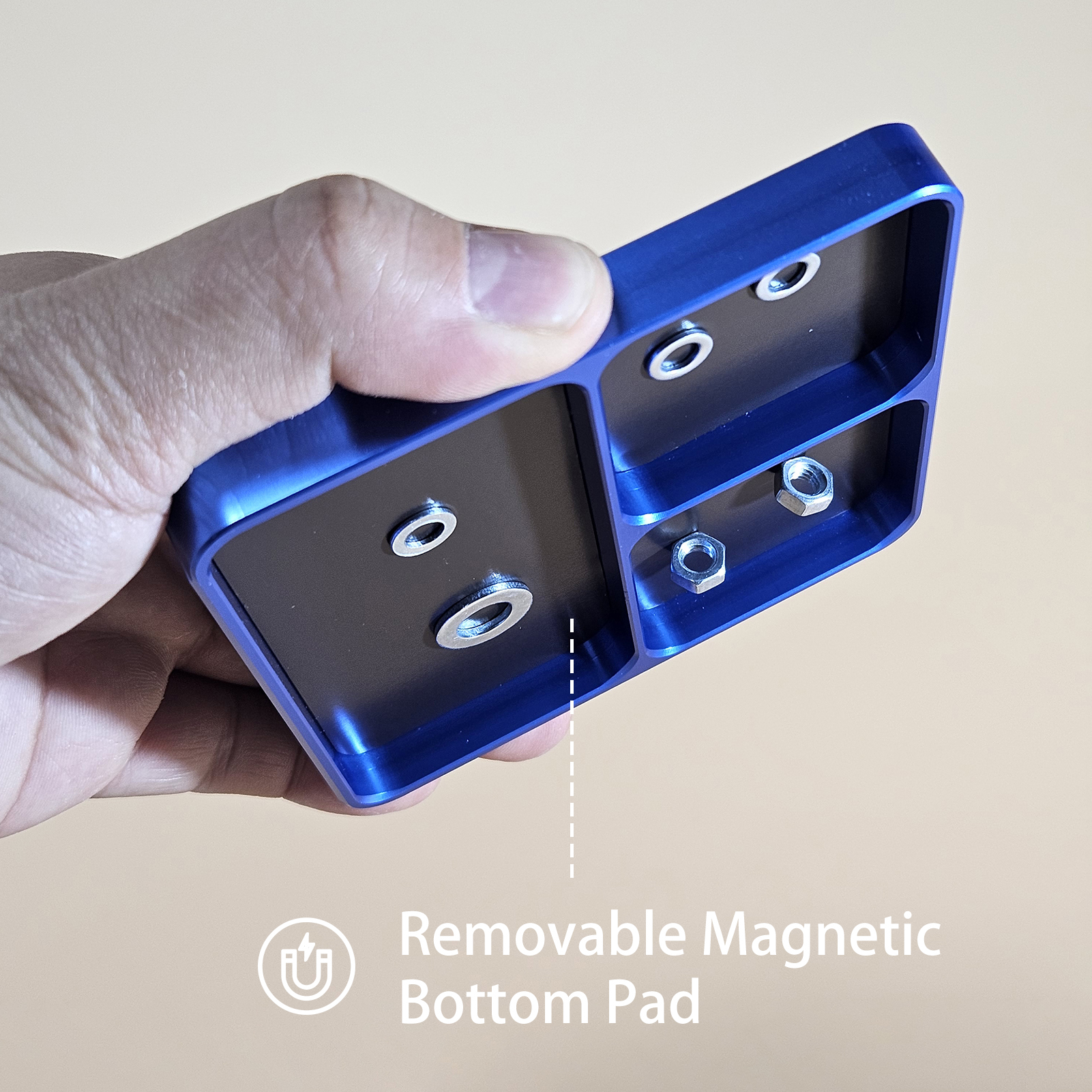 Magnetische Ablage Für Schrauben, Werkzeuge Und Rc-car-teile, Metallorganizer Mit 4 Fächern Und Abnehmbarer Magnetplatte Für Steckschlüssel, Bolzen, Stifte Und Muttern.