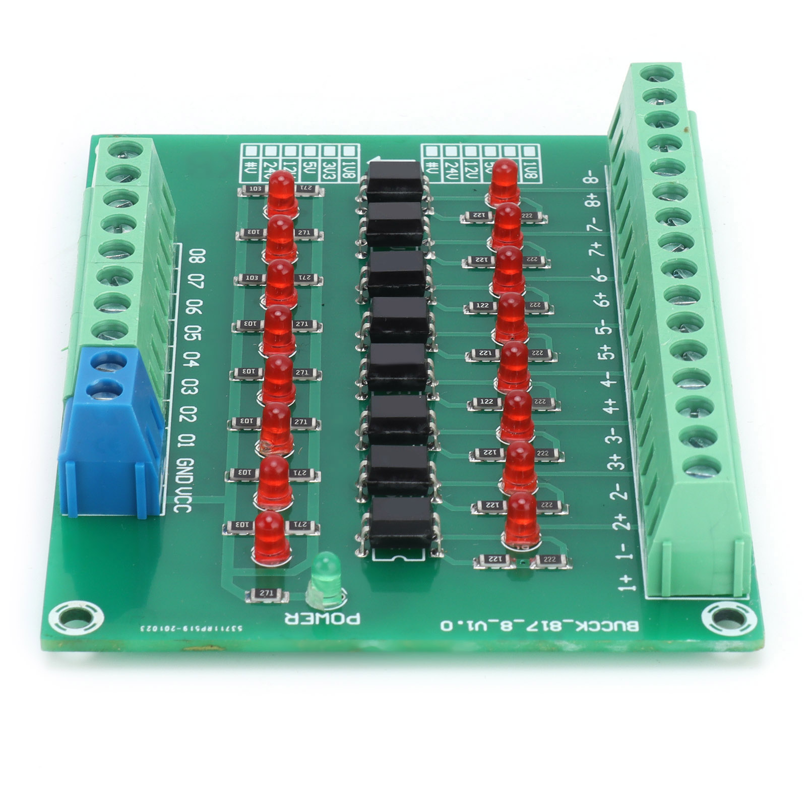 Optisches Isolationsmodul, Schaltfrequenzbegrenzung 20 Khz, 12 V Auf 3,3 V, 8-kanal-sps-zu-optokoppler-signalwandlerplatine