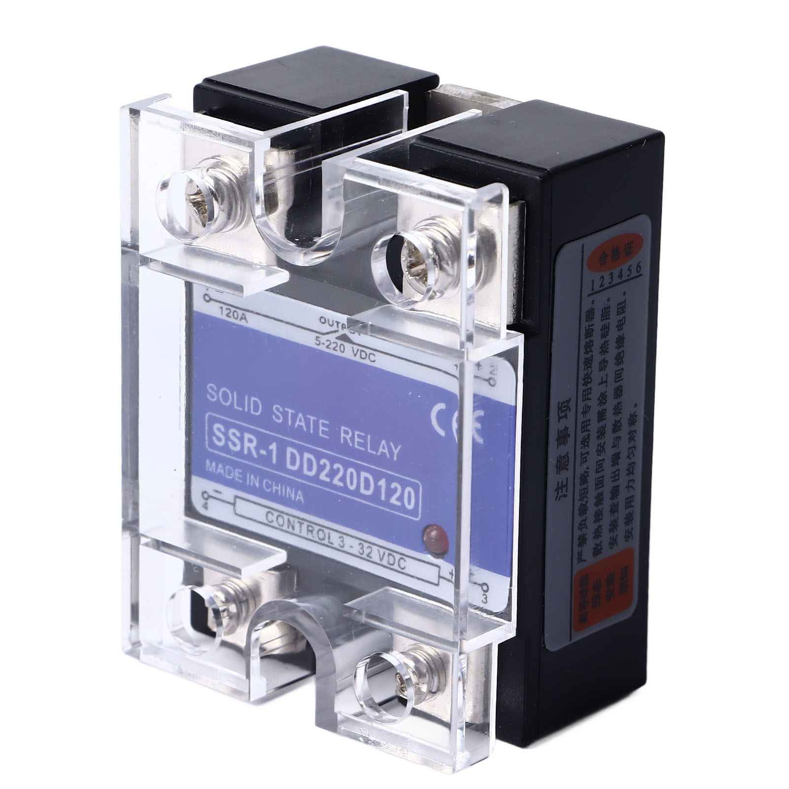 Einphasiges Halbleiterrelais, 120 A, Eingang 3 Bis 32 V Dc, Last 5 Bis 220 V Dc