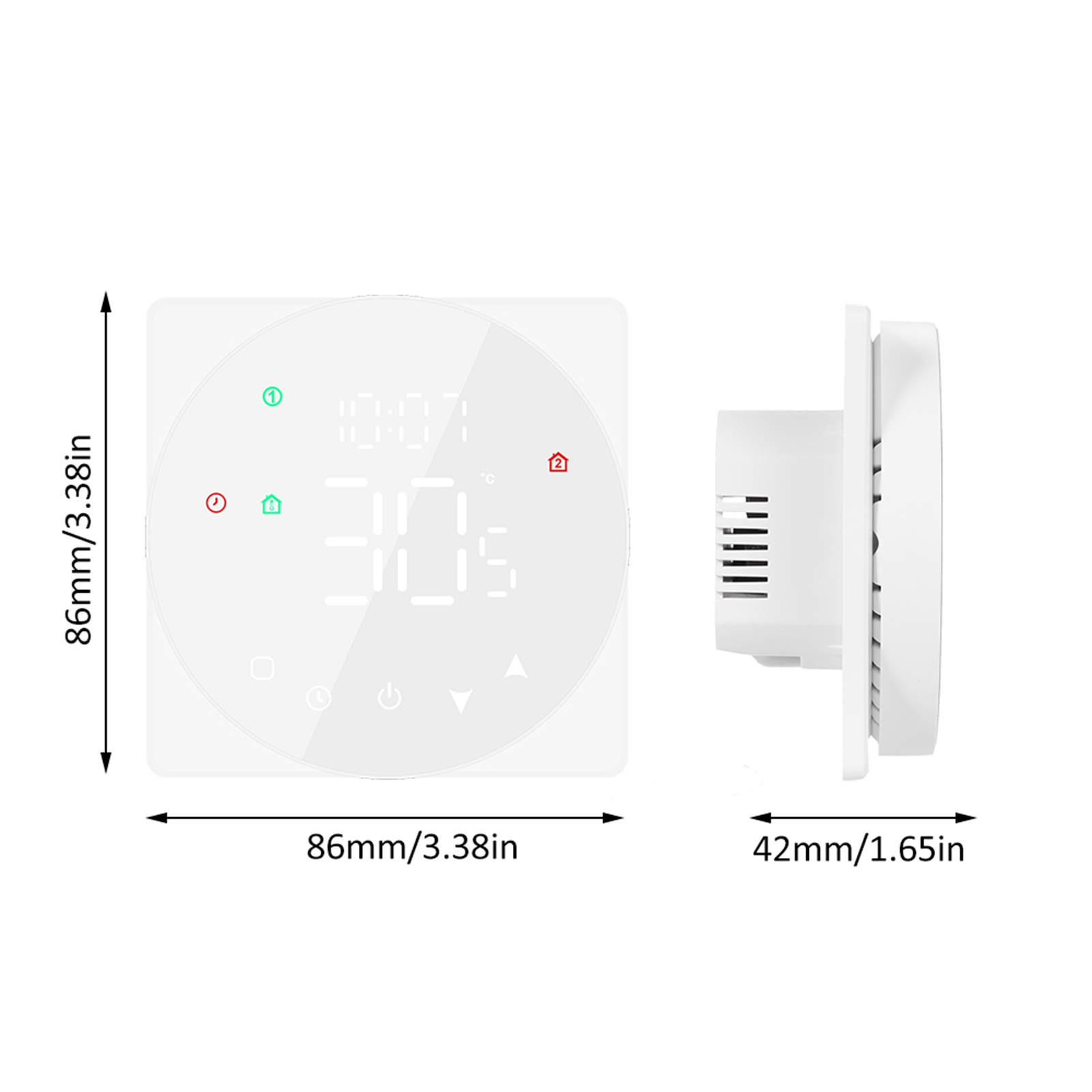 Intelligenter Thermostat Mit Lcd-touchscreen, 16 A, Wöchentlich Programmierbar, Für Elektrische Heizung, Ermöglicht Energieeinsparungen.