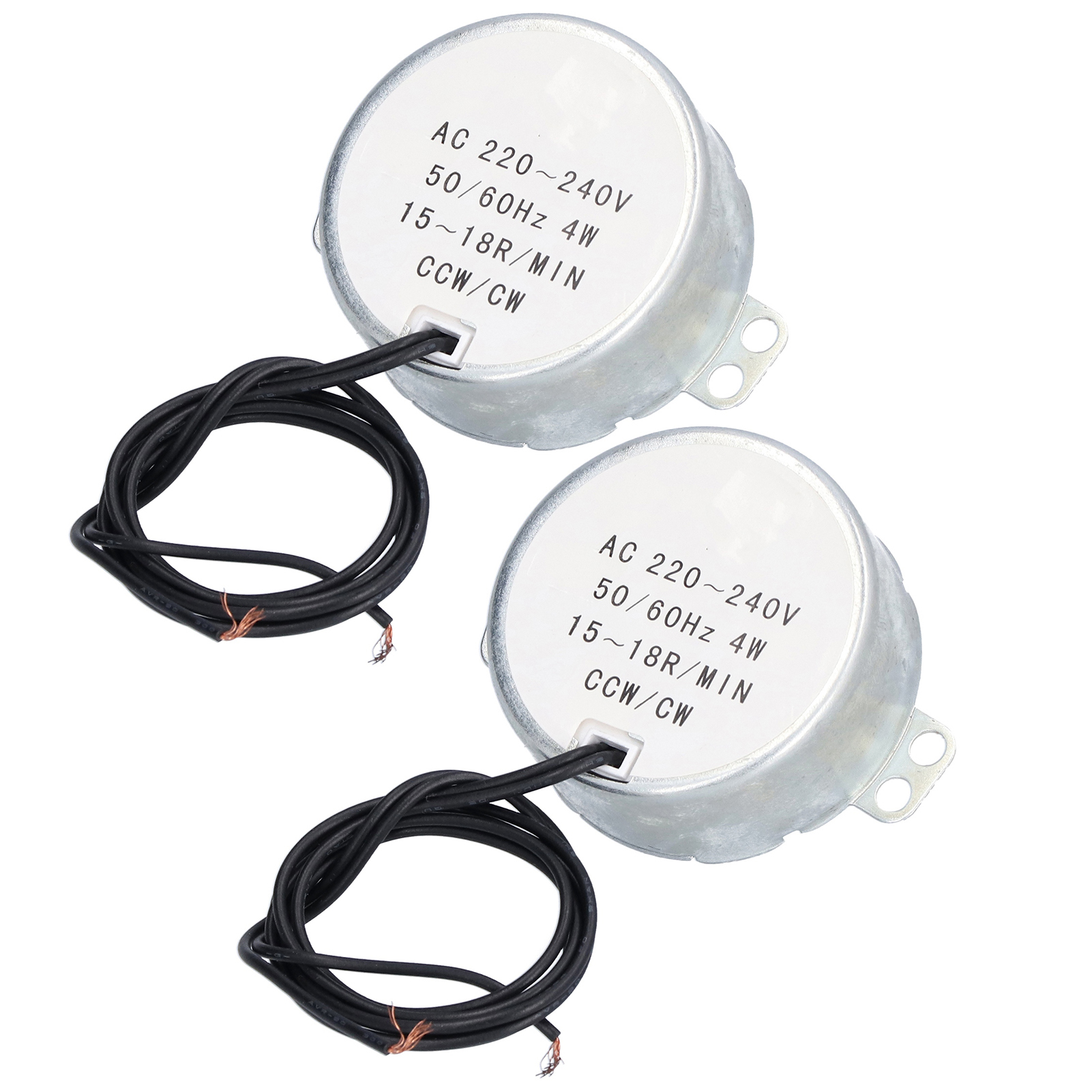 Zubehörset Für Mini-synchronmotor (2 Stück), 15–18 U/min, Drehrichtung: Im Uhrzeigersinn/gegen Den Uhrzeigersinn, 4 W, 220–240 V Ac, 50 Tyc