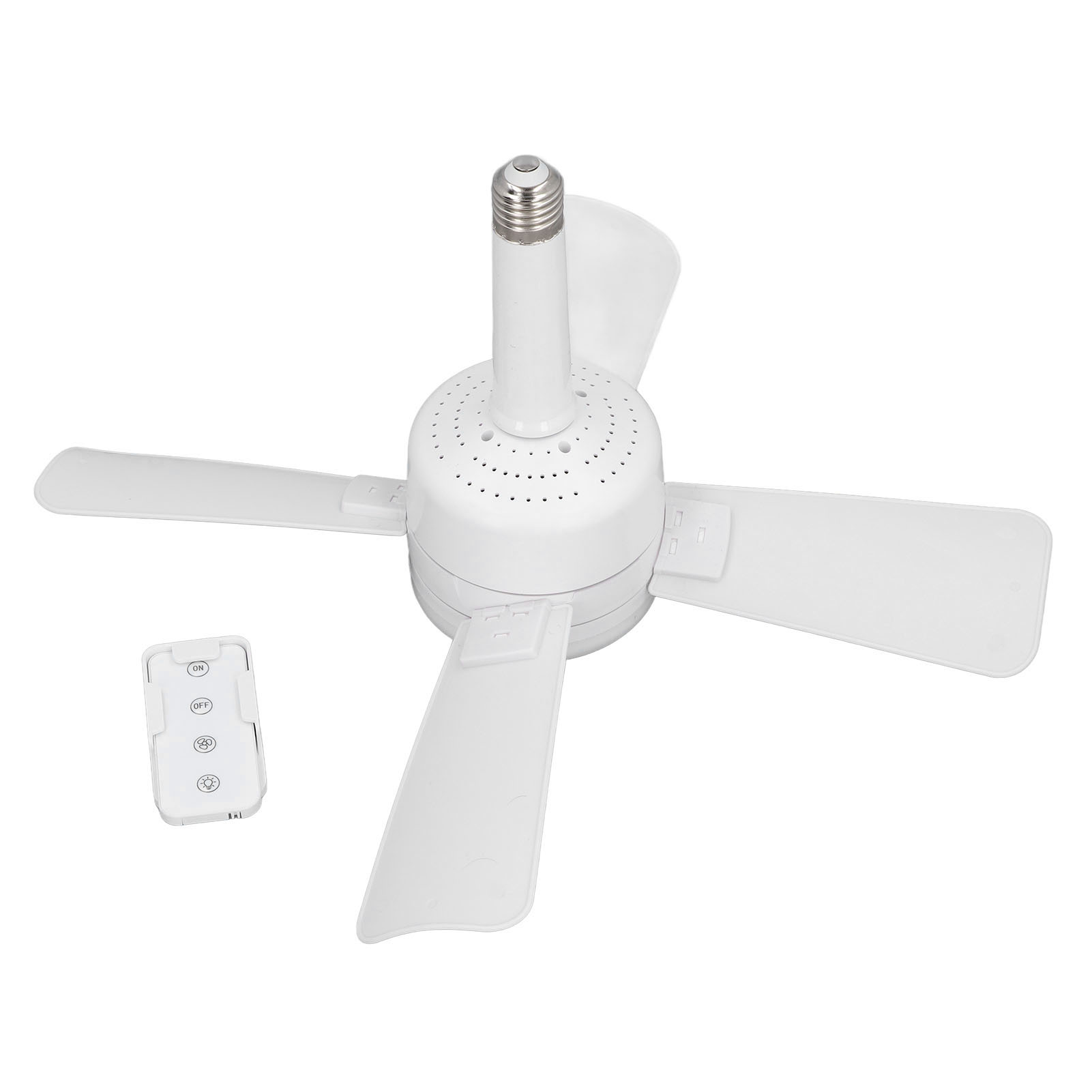 Deckenventilator Mit Fassung, 4 Flügeln, Dimmbarer Led-lampe, Schraubanschluss, 85–265 V, Für Die Hausbeleuchtung