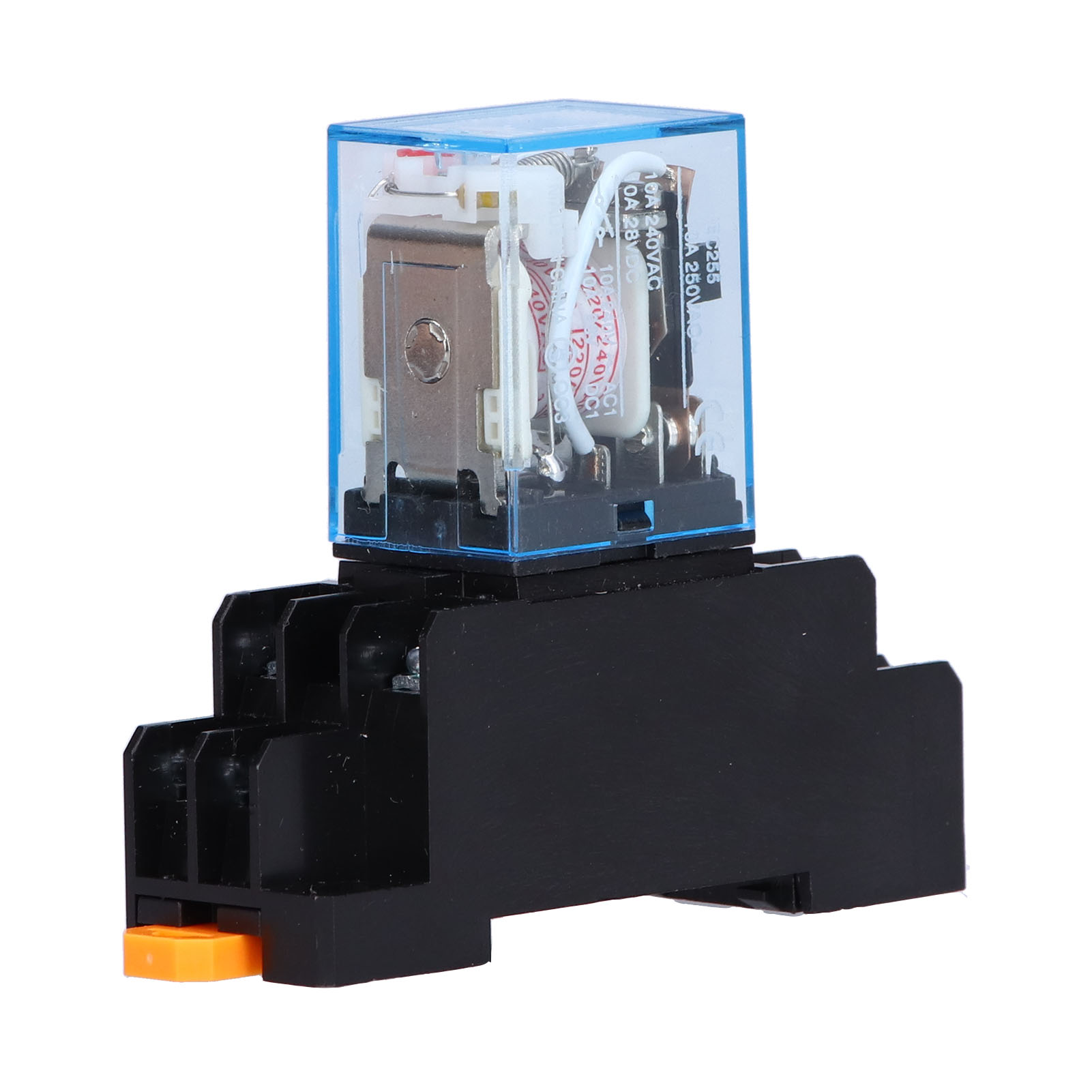 Ly2nj 8-poliges Elektromagnetisches Leistungsrelais Mit Kontrollleuchte Am Sockel Für Motoren Und Industrierelais, 10 A, 220 V Wechselstrom